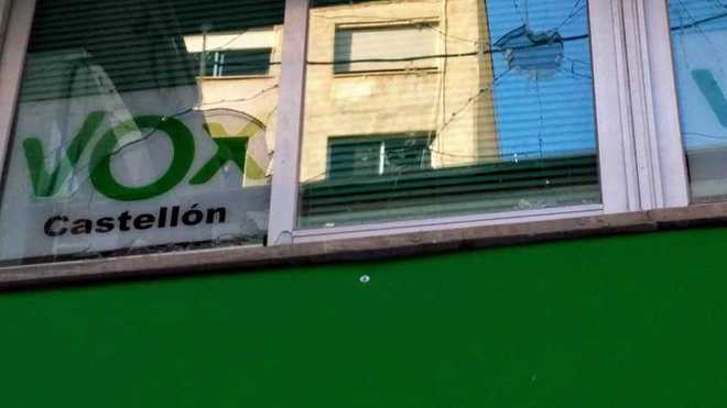 Vox denuncia el ataque con piedras a su sede en la ciudad de Castellón ...