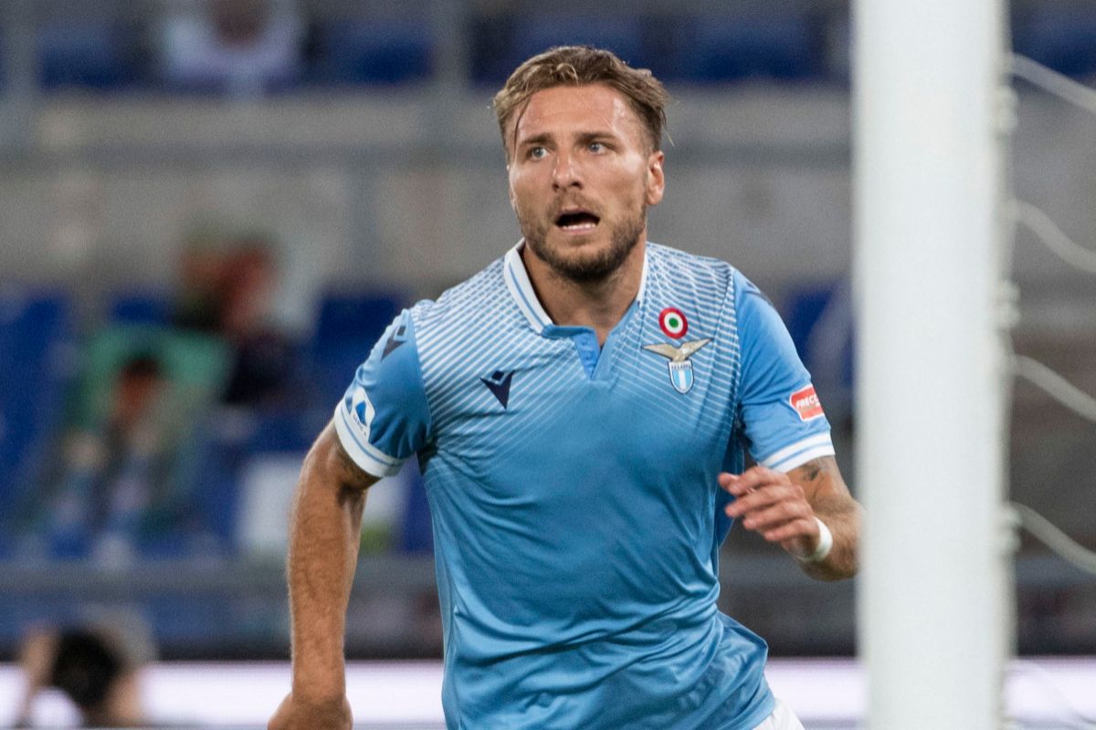Immobile, en un partido con la Lazio.