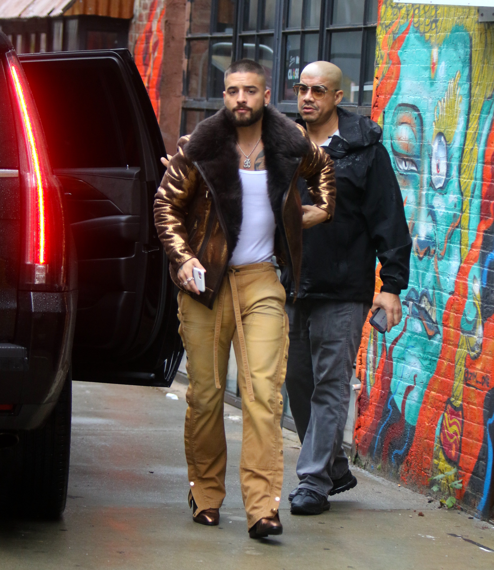 El cantante Maluma en Brooklyn, Nueva York, durante un rodaje.
