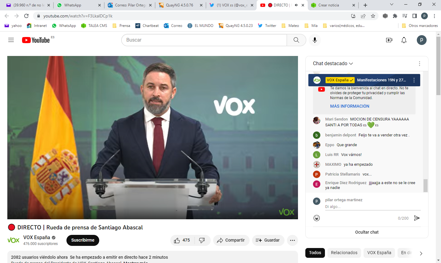 Vox insta al PP a que presente una moción de censura para "desalojar" a ...
