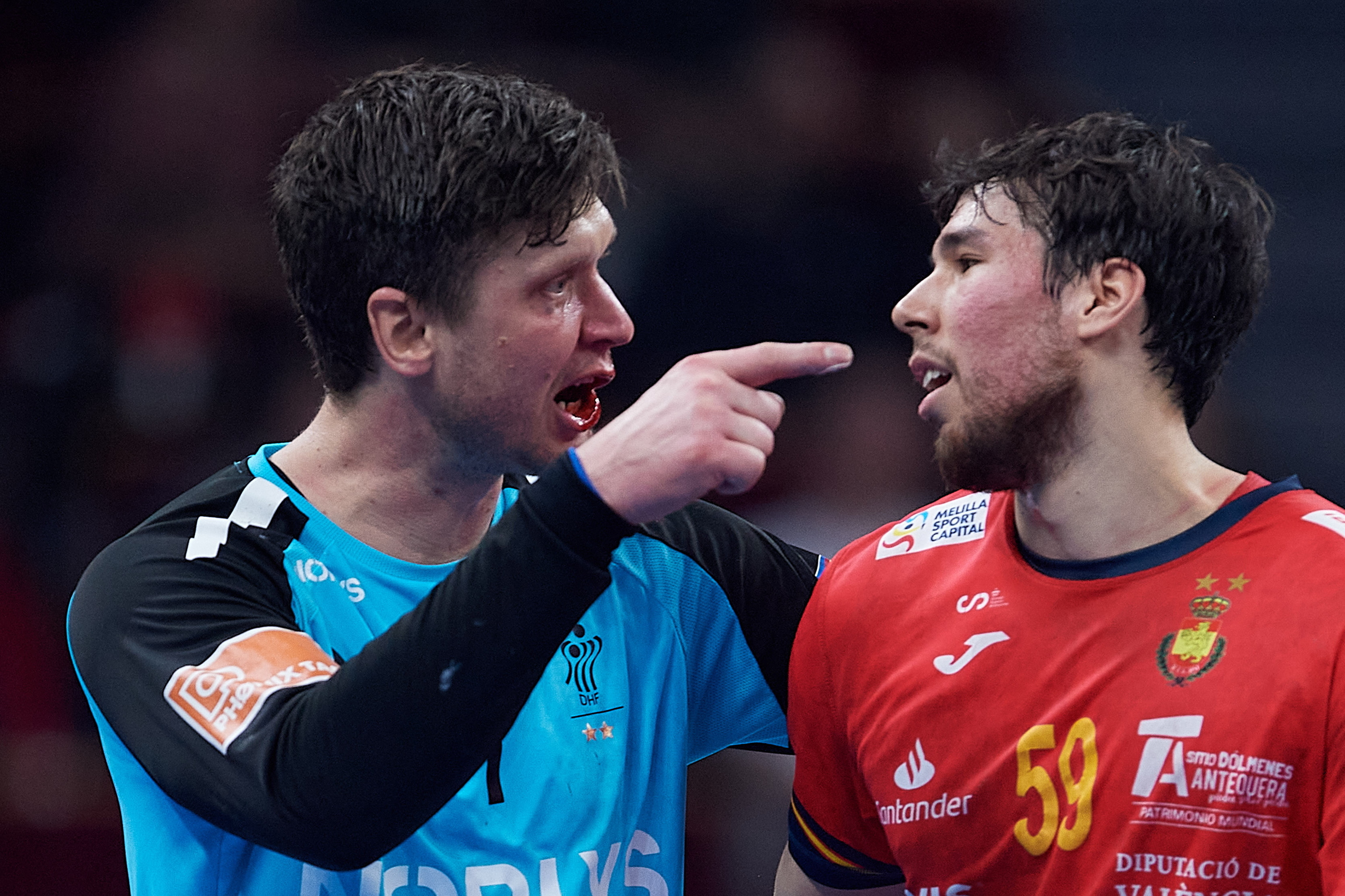 Landin y Dani Dujshebaev, este viernes.