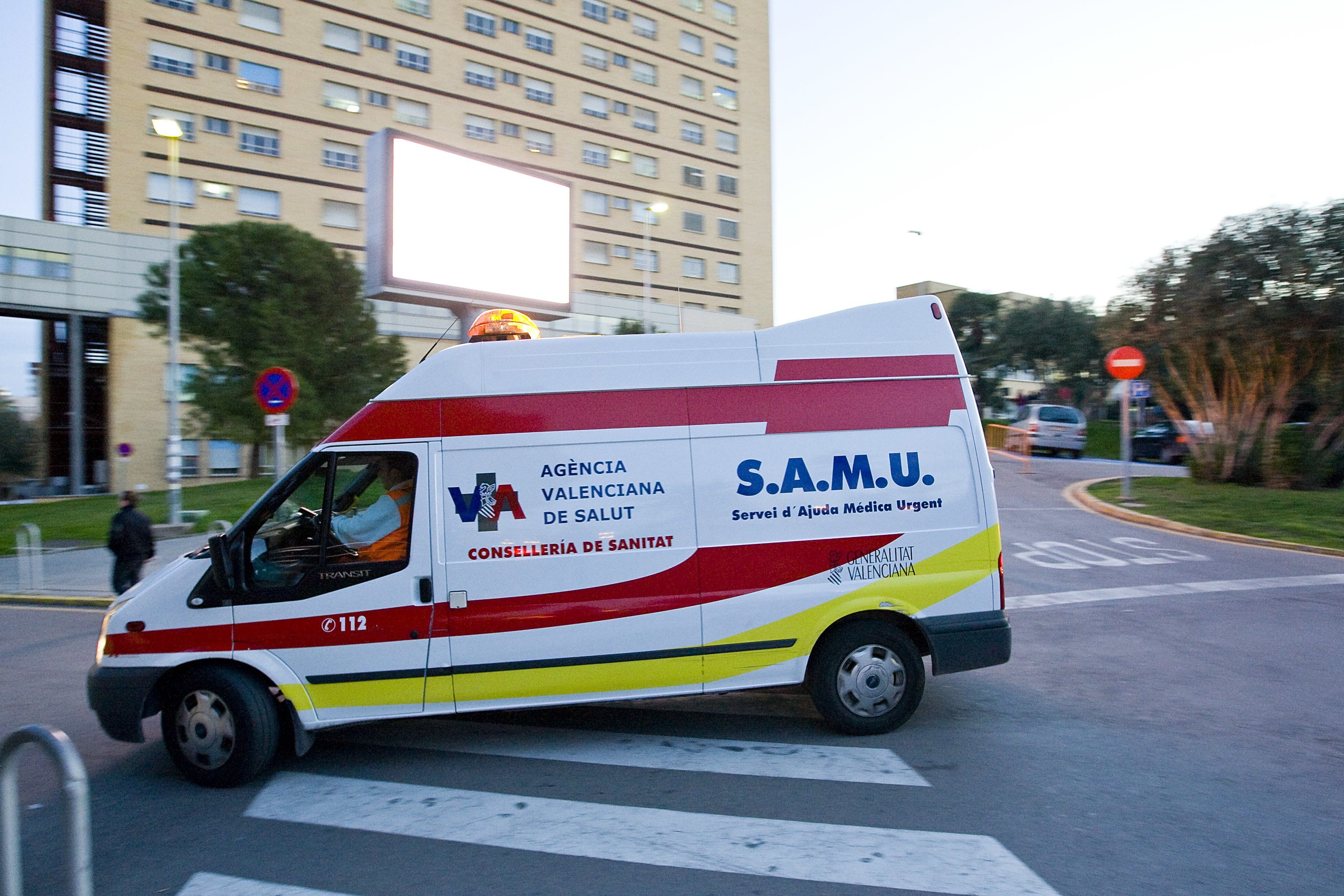 Una ambulancia del SAMU de la Comunidad Valenciana.