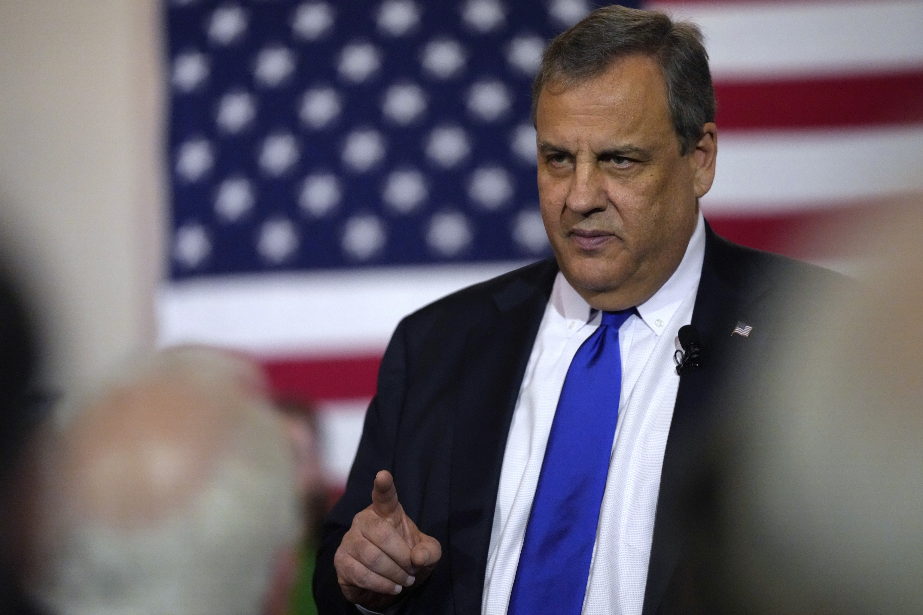 Chris Christie durante un evento de su campaña.