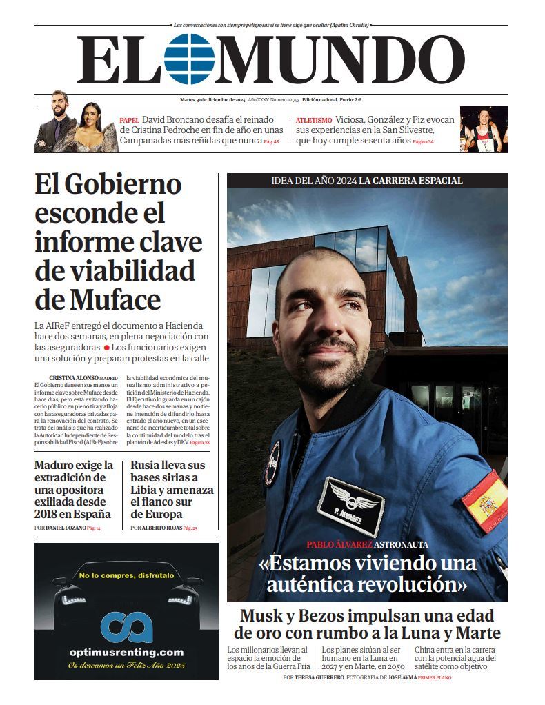 Portada de EL MUNDO del martes 31 de diciembre de 2024 | Medios