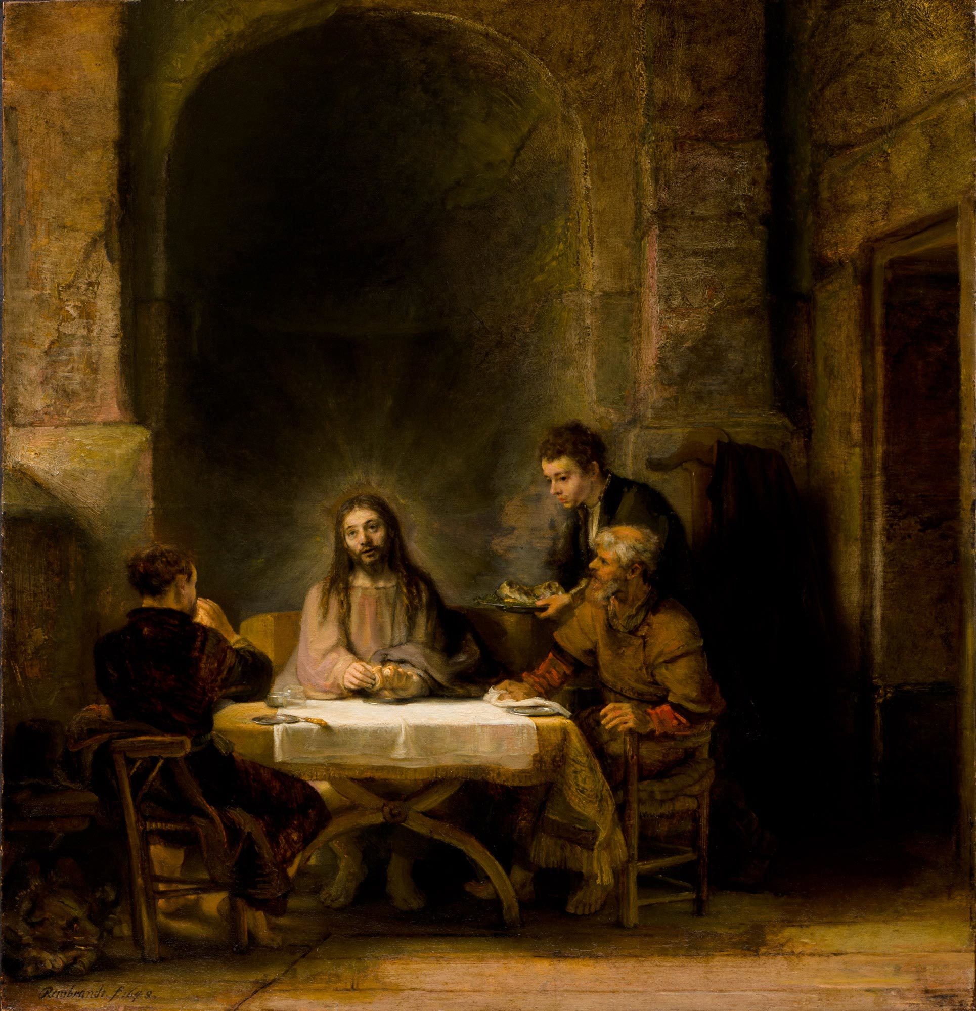 'Los peregrinos de Ema�s', de Rembrandt