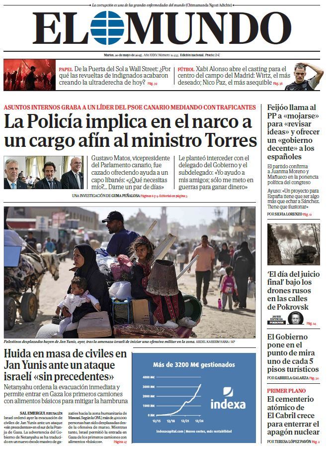 Portada de EL MUNDO del martes 20 de mayo de 2025 | Medios