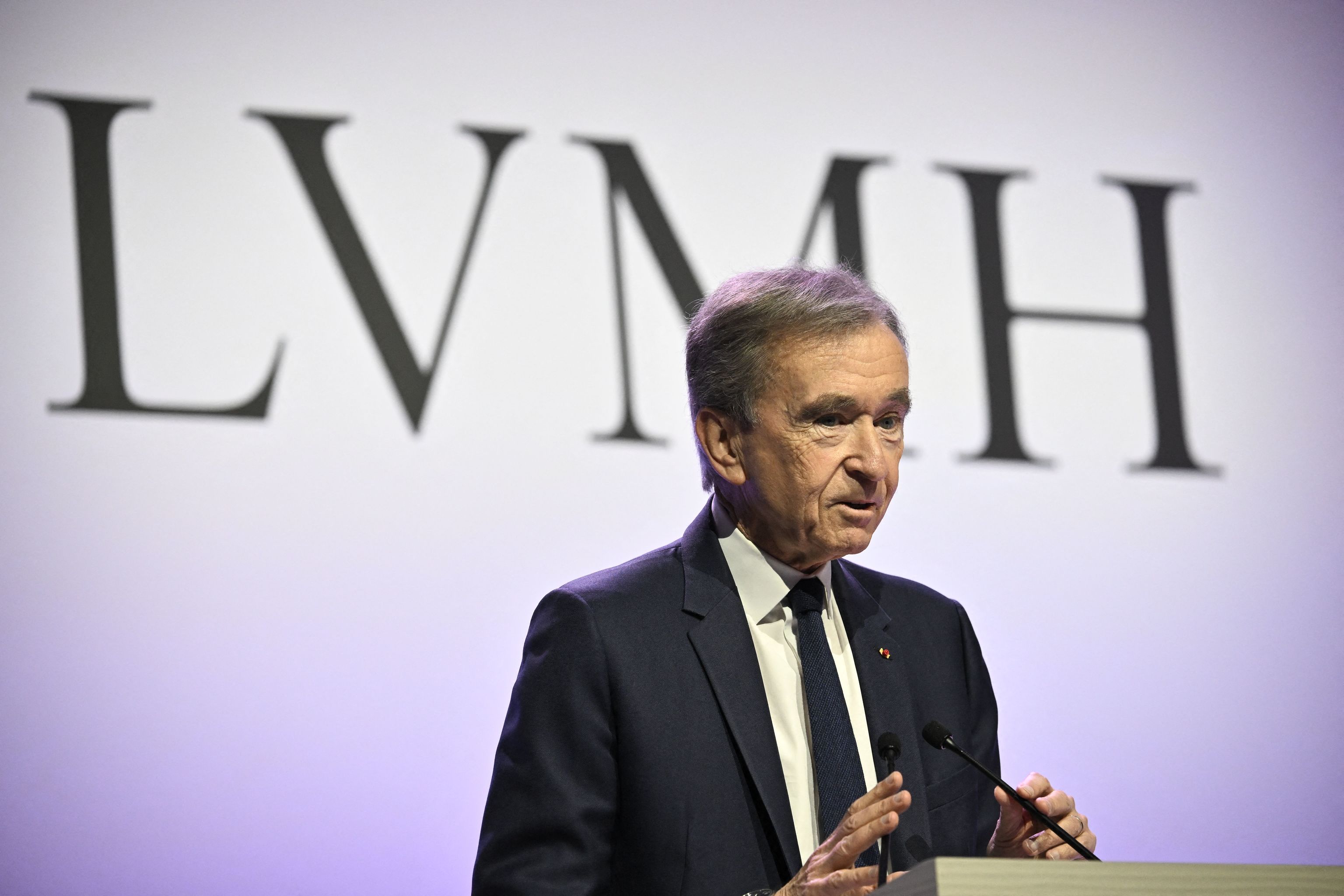 Bernard Arnault, presidente de LVMH, durante la presentación de los resultados de la compañía en 2025.