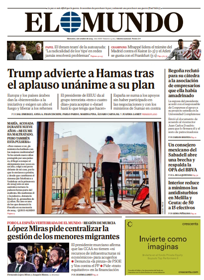 Portada de EL MUNDO del miércoles 1 de octubre de 2025 | Medios