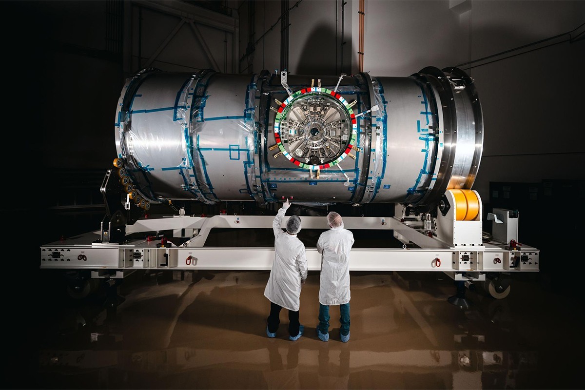 El módulo HALO de la estación Gateway en las instalaciones de Northrop Grumman en Gilbert, Arizona (EEUU), el pasado abril