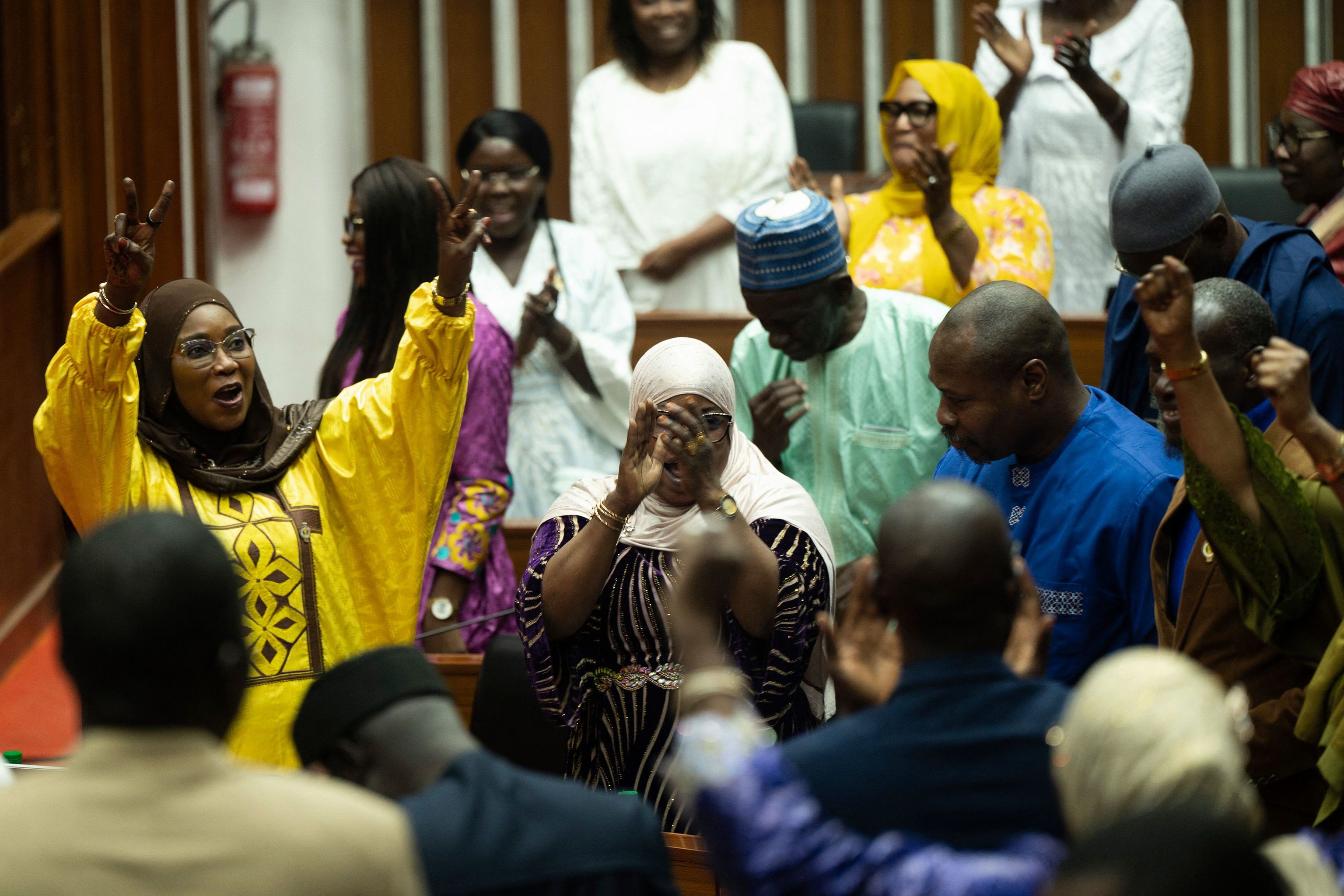 La mayor�a de los diputados celebra el endurcimiento de las penas por mantener relaciones homosexuales en Senegal.