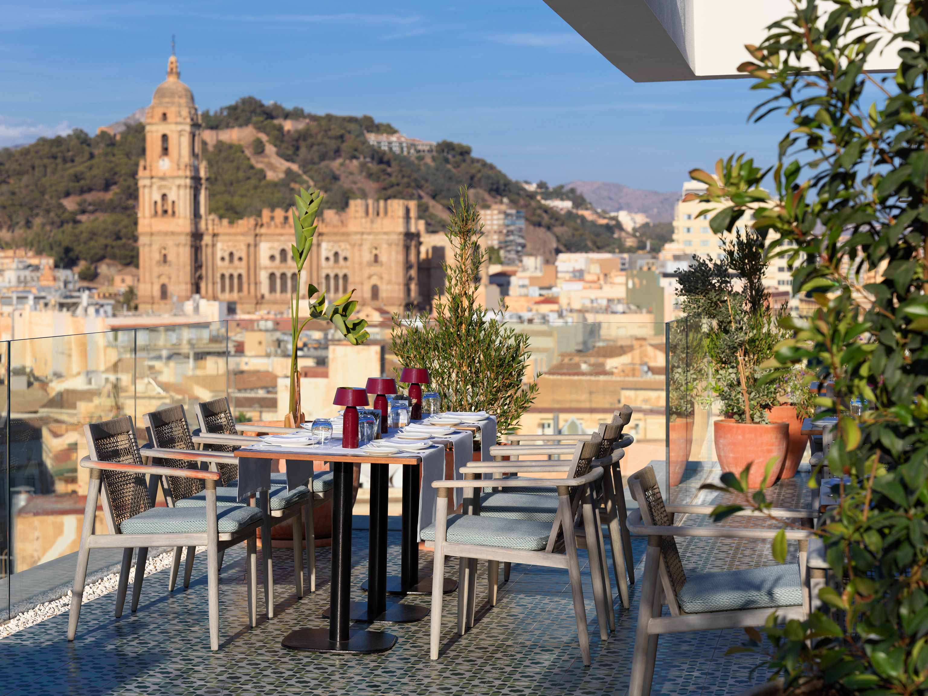 Terraza con vistas del H10 Croma Málaga.