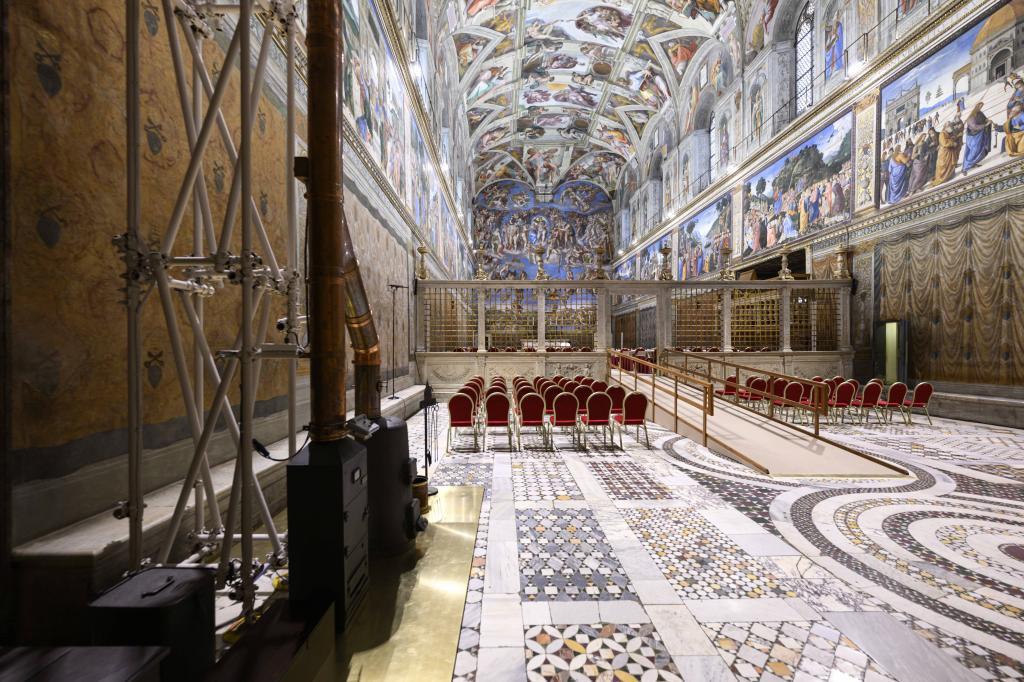Vista de la Capilla Sixtina, en los Museos Vaticanos