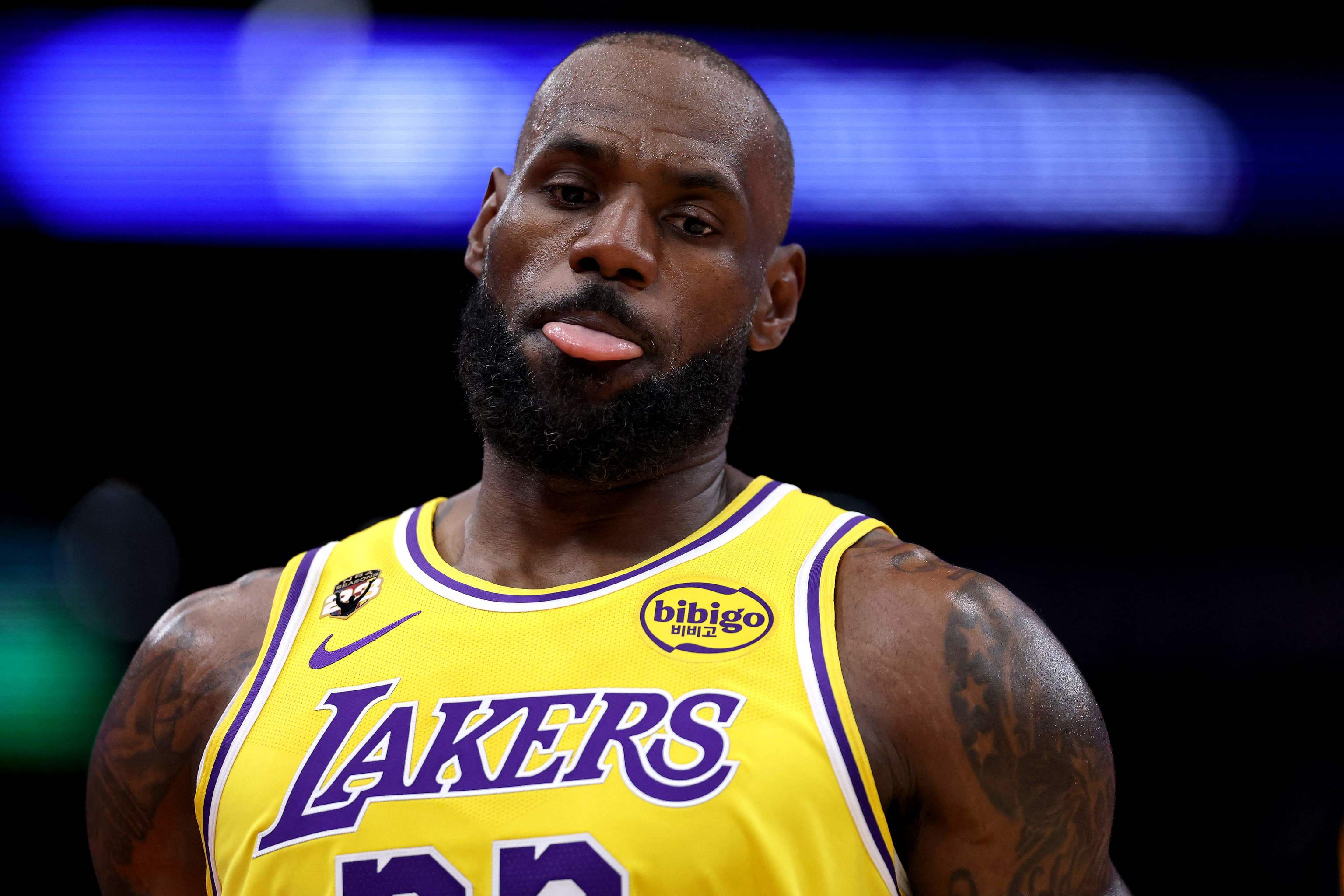 LeBron James, esta temporada, con los Lakers.