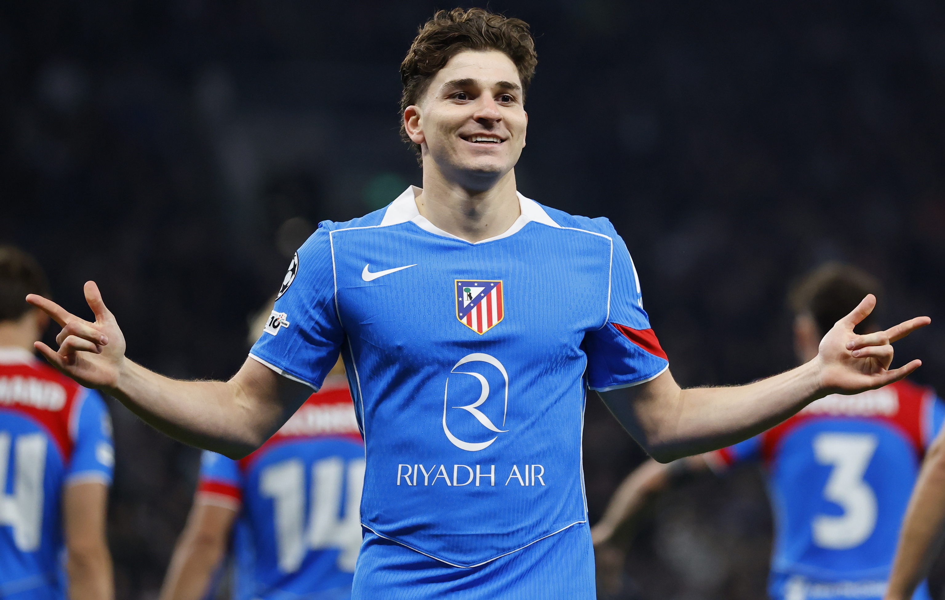 Julián, tras anotar el empate ante el Tottenham.