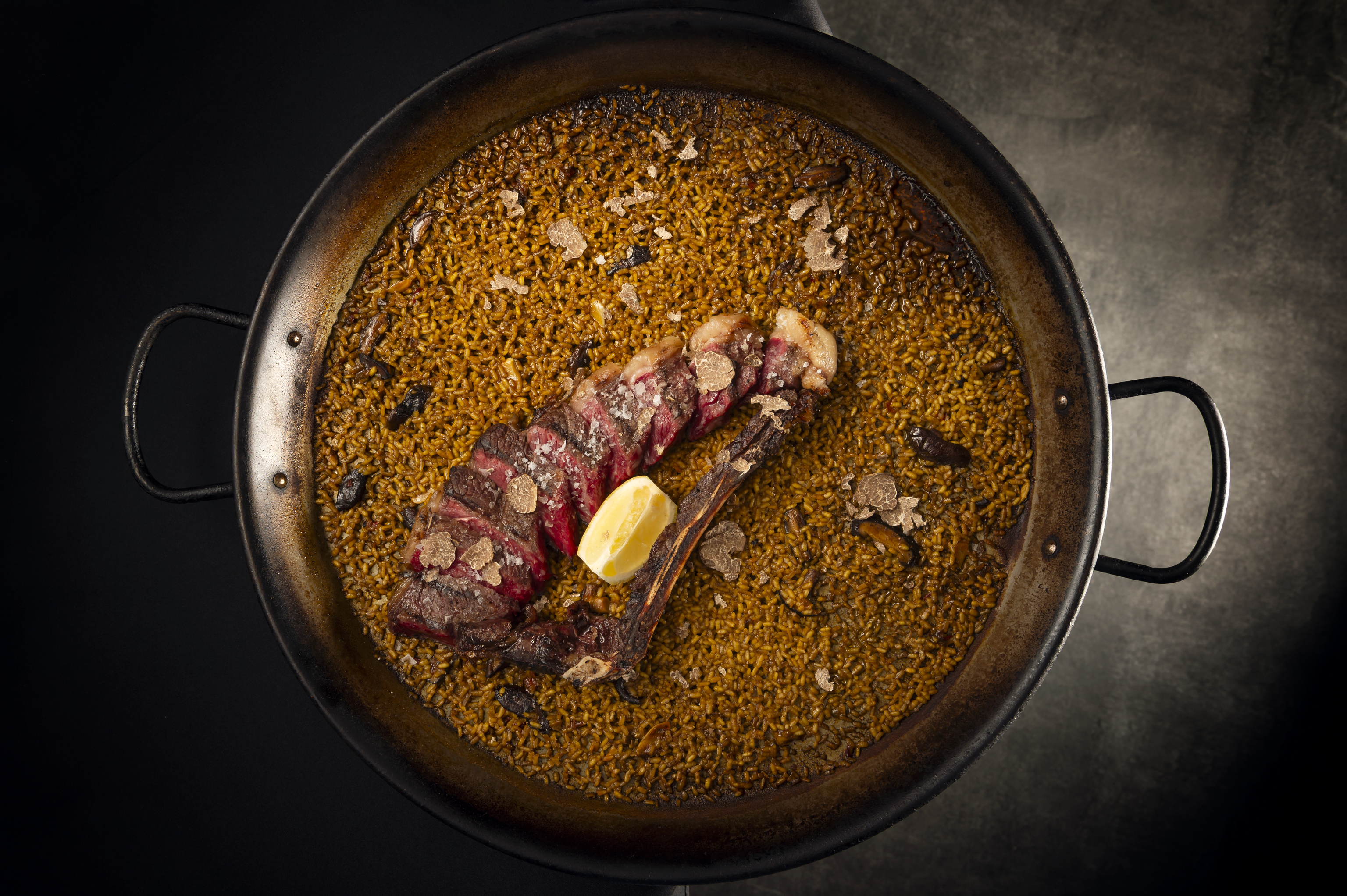 Uno de los arroces de Ruge, restaurante de Guadarrama.