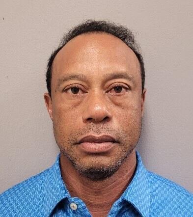Tiger Woods en el momento de su detención.