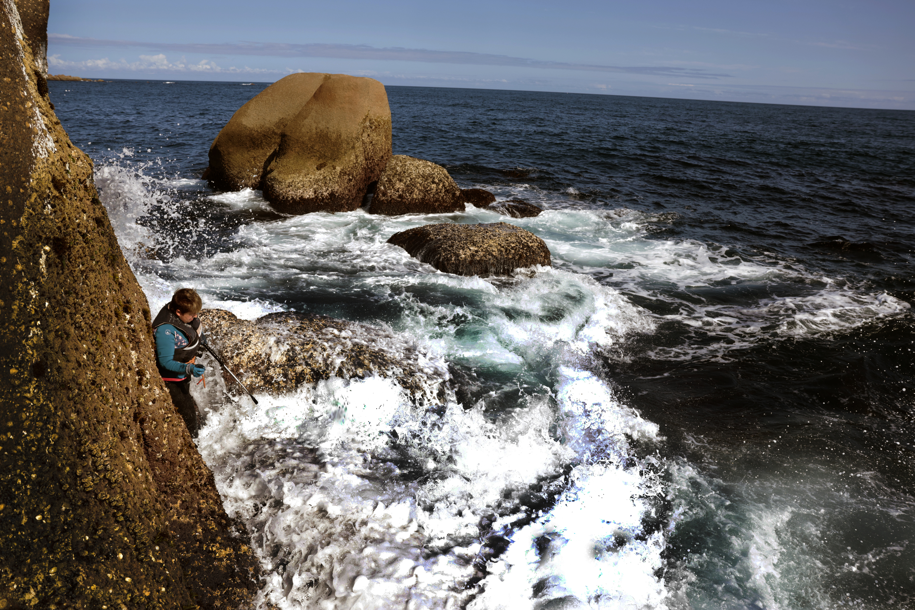 Imagen de archivo de una percebeira en la Costa da Morte.