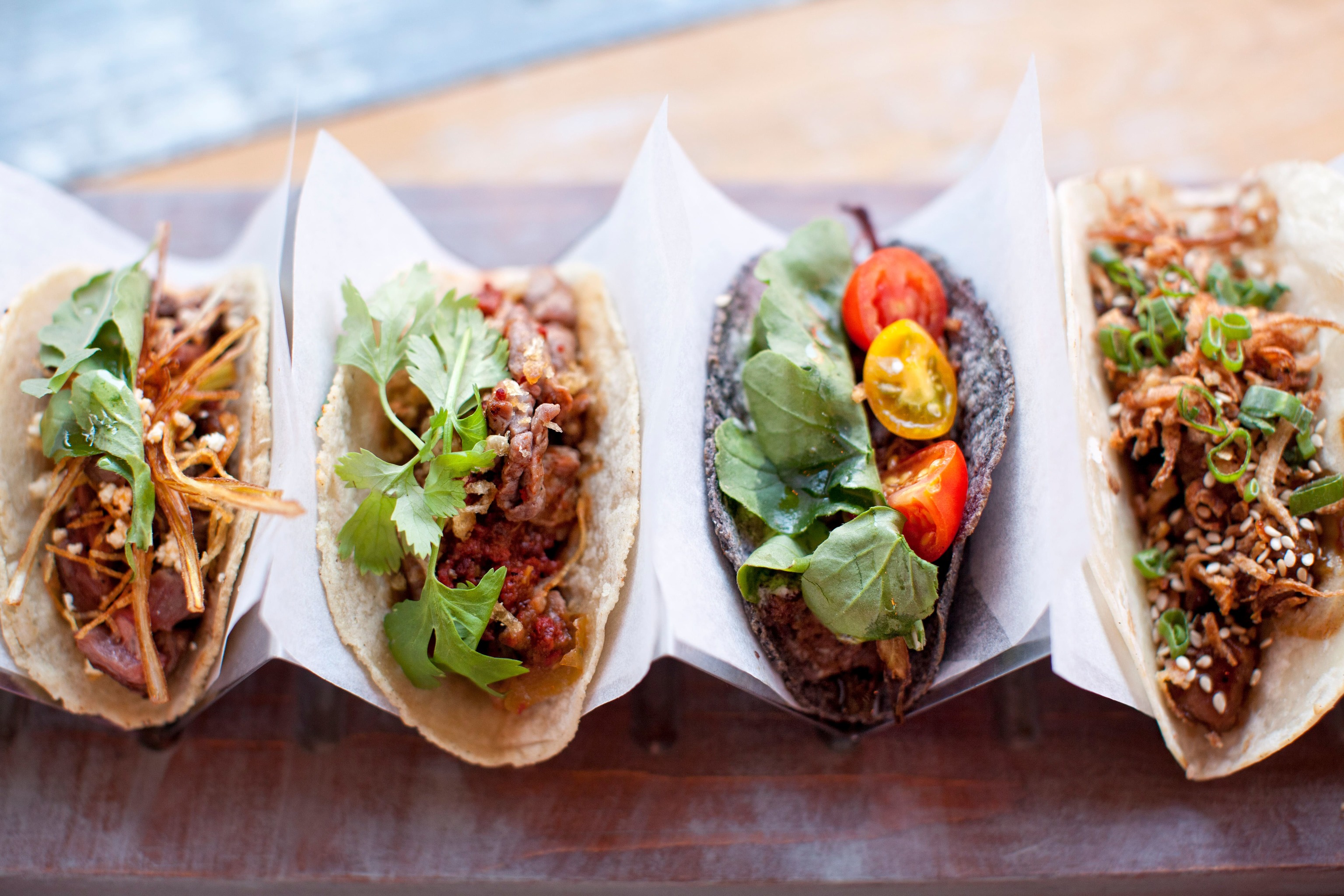 Tacos variados en Fénix, en Cabo San Lucas.