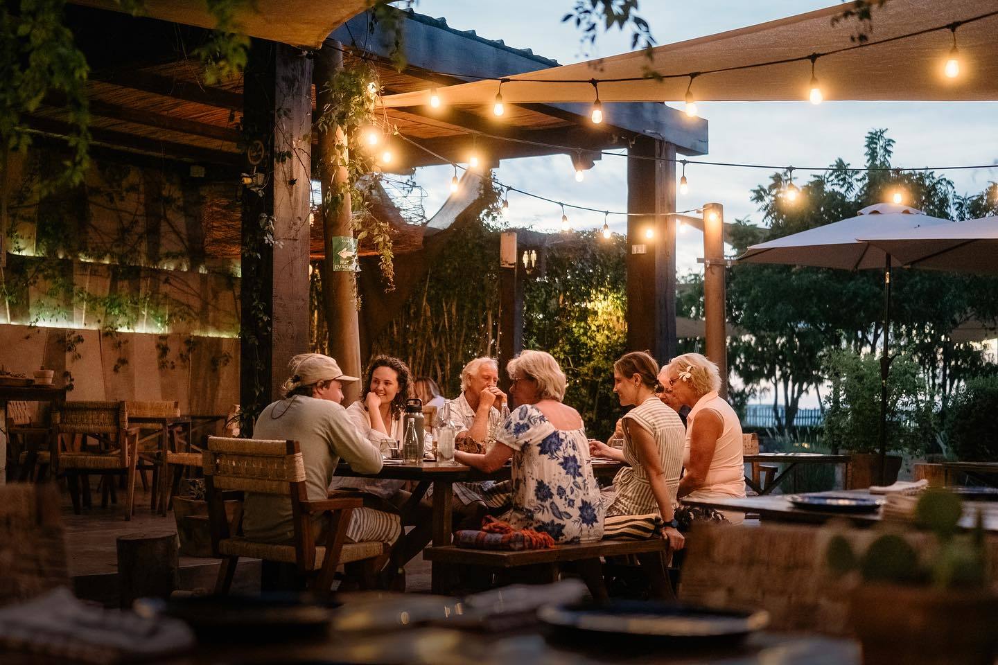 Cena en Jazamango, a las afueras de Todos Santos.