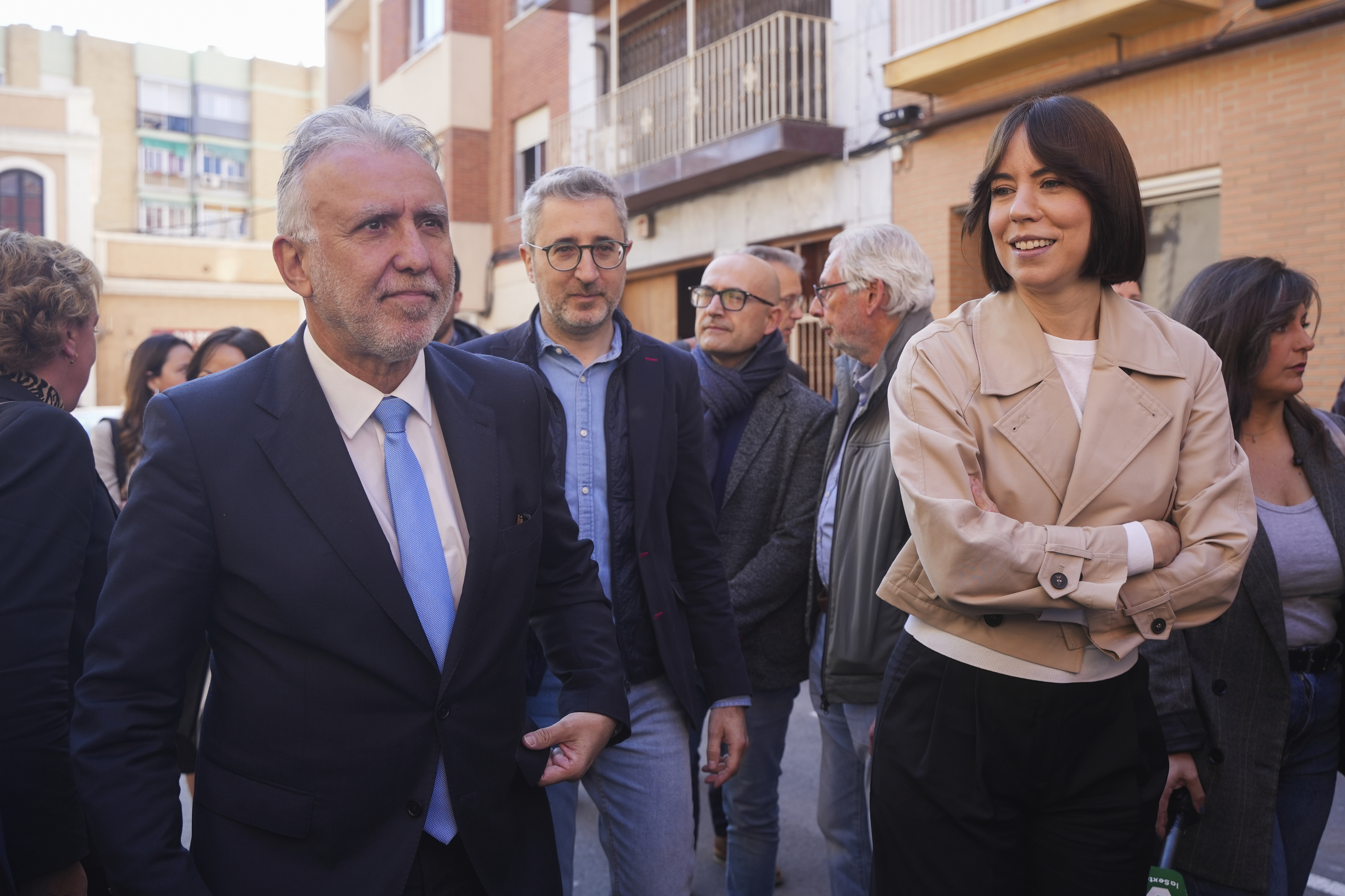 Los ministros Ángel Víctor Torres, Arcadi España y Diana Morant, en un acto en Valencia.