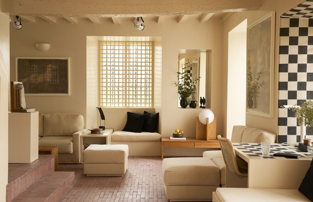 Salón de Casa Josephine, en La Losa (Segovia).