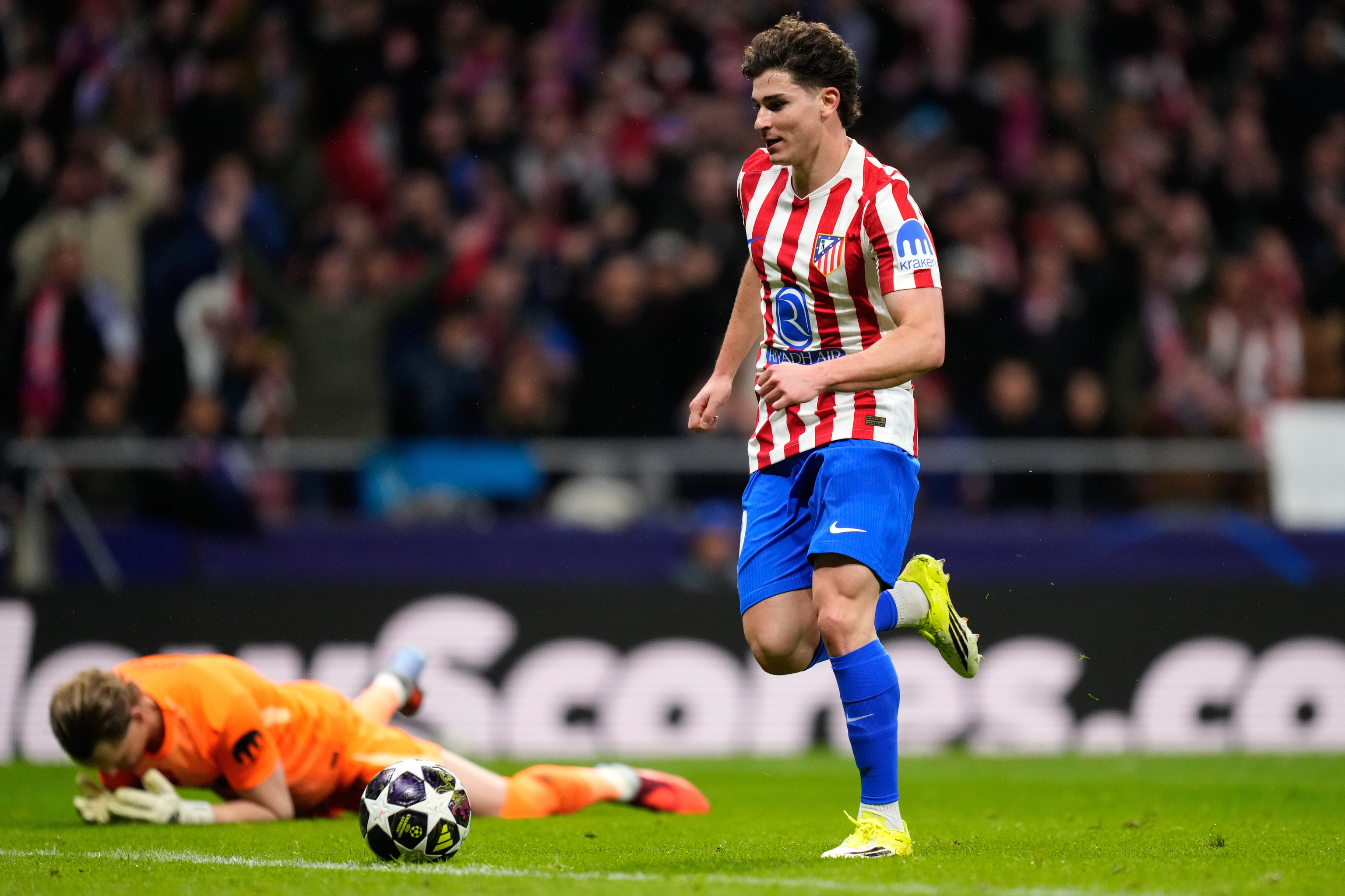 Julián, tras anotar uno de sus tantos frente al Tottenham.