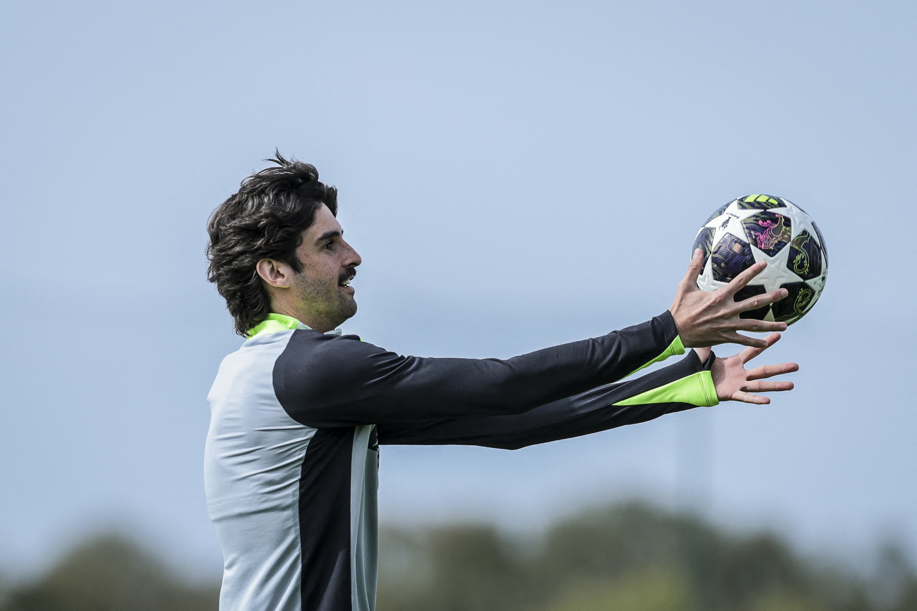 Francisco Trincao, en el entrenamiento de este lunes.