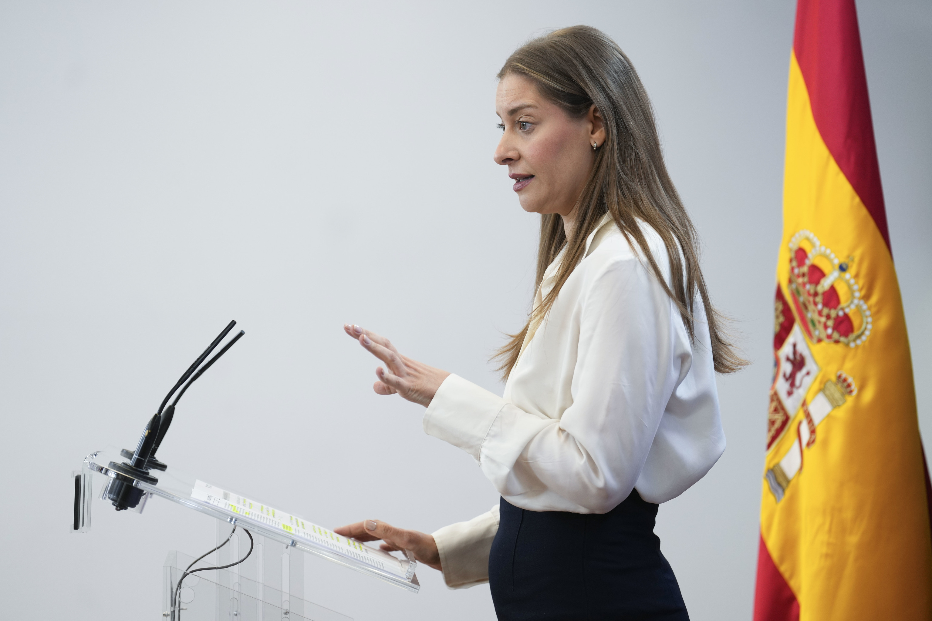 La portavoz del PP en el Congreso, Ester Mu�oz, en una rueda de prensa.