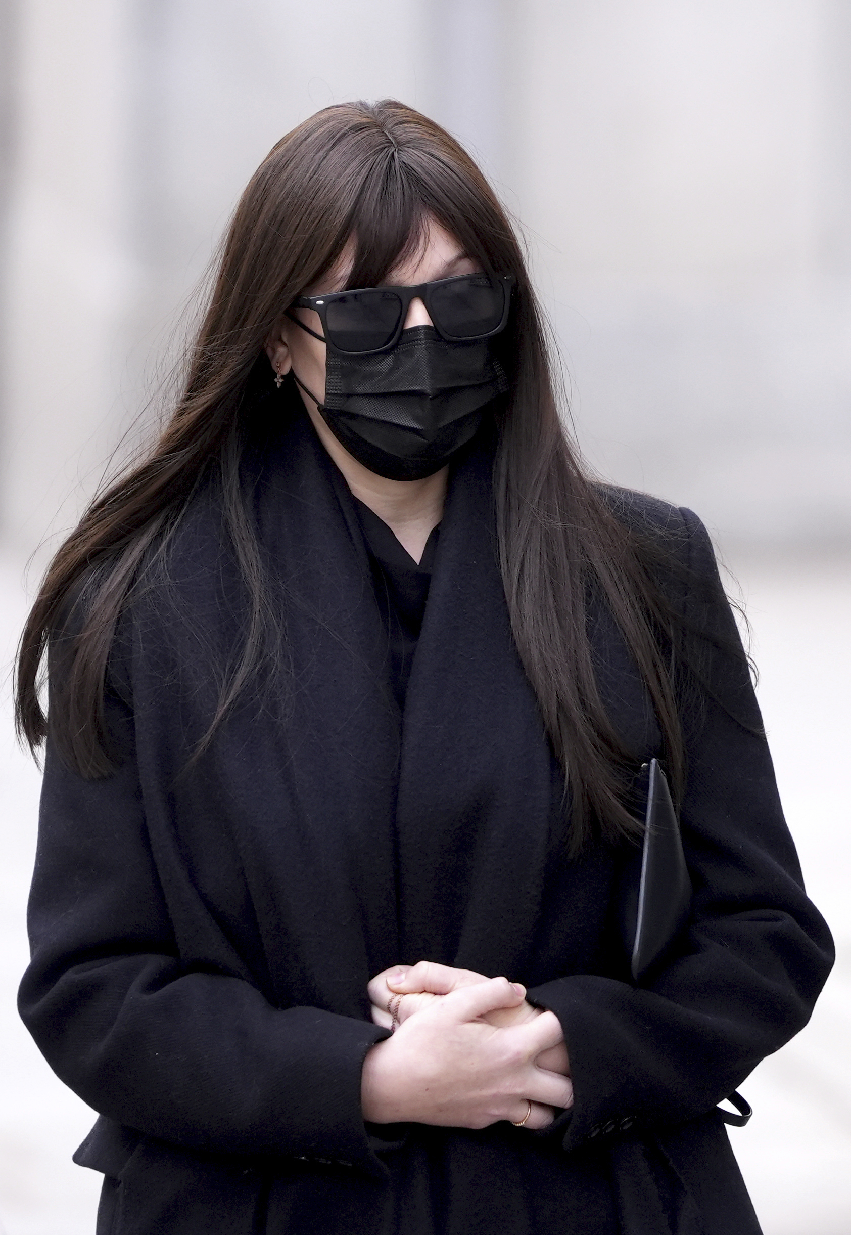 Jésica Rodríguez, a su llegada, ayer, al juicio.