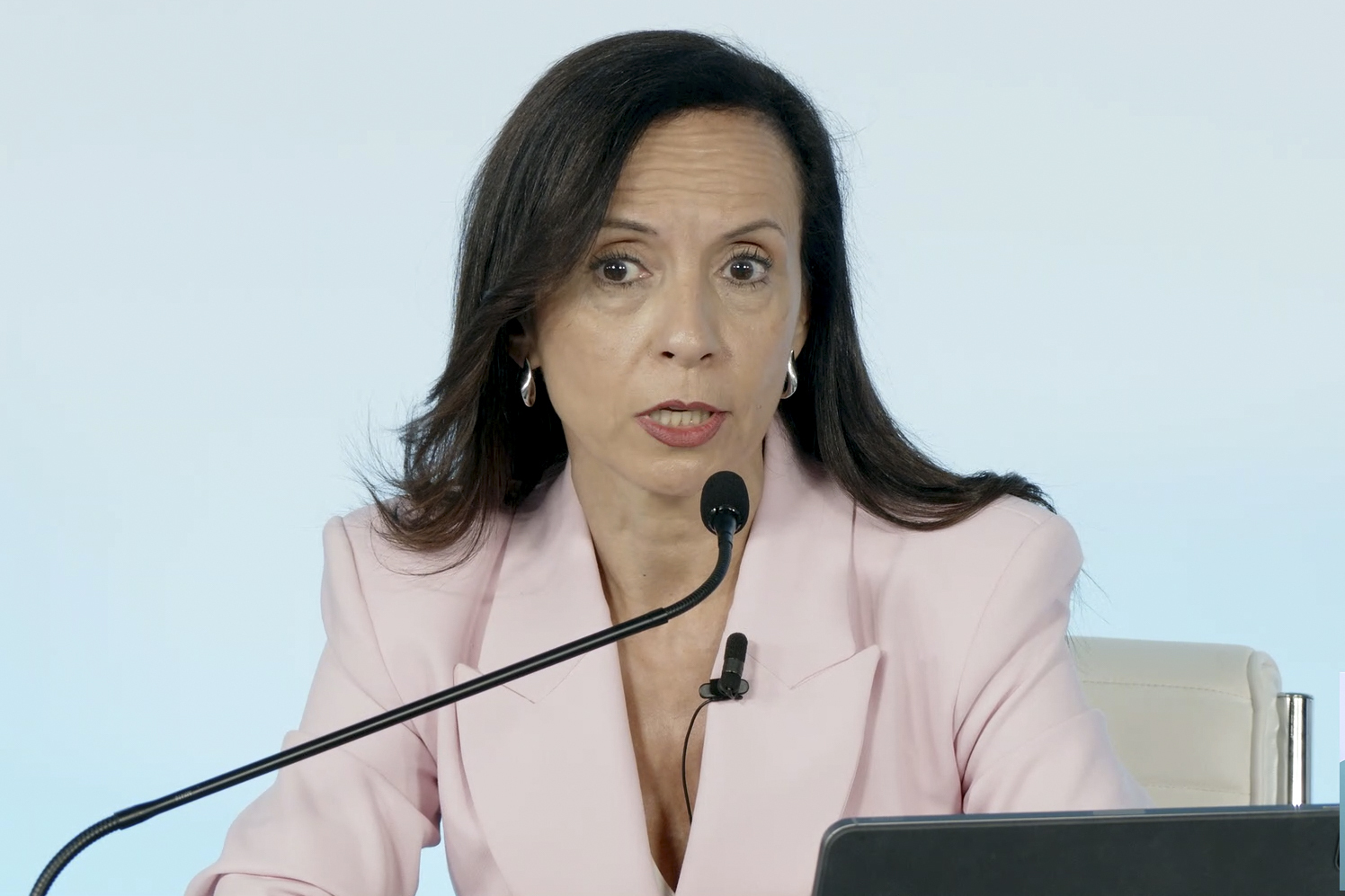 La presidenta de Redeia, Beatriz Corredor, en la �ltima Junta de Accionistas del grupo.
