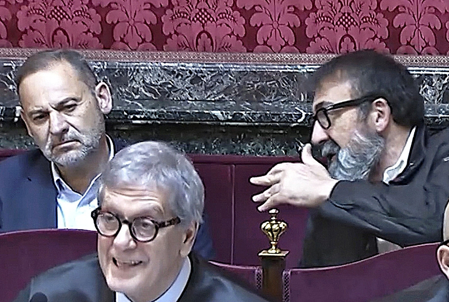 El ex ministro Ábalos y su ex asesor Koldo García durante la sesión del juicio.