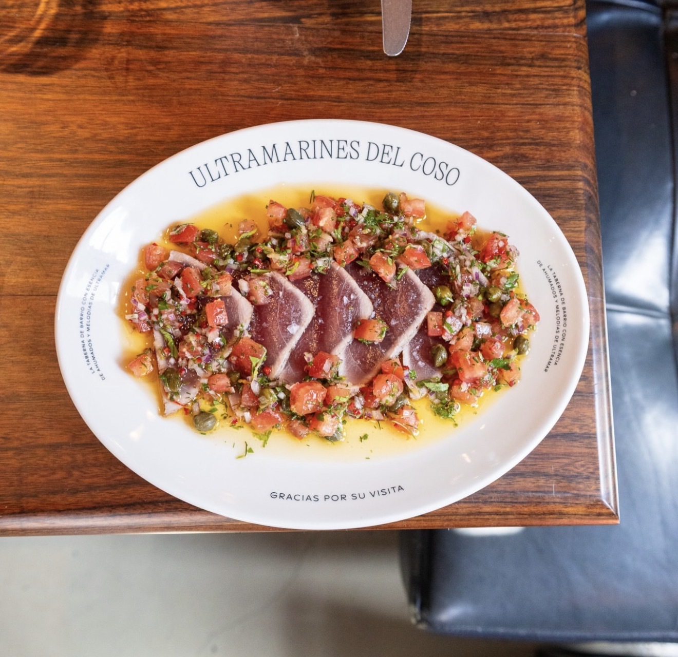 Tataki de atún en Ultramarines del Coso.