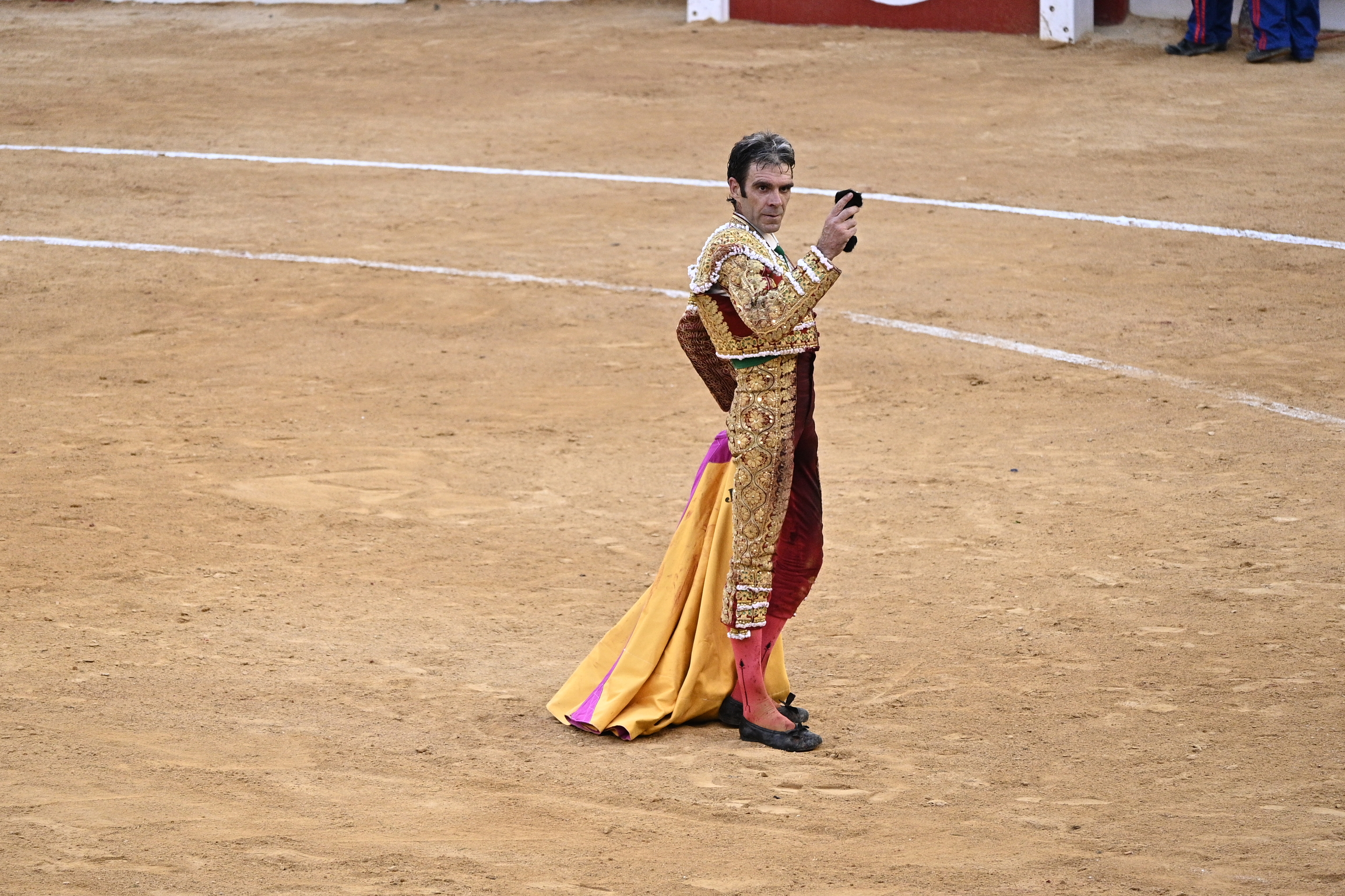 El matador el 7 de agosto de 2022, donde cortó tres orejas y salió por la puerta grande