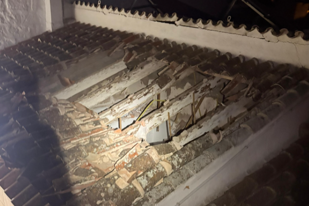 El inmueble quedó gravemente afectado por la deflagración