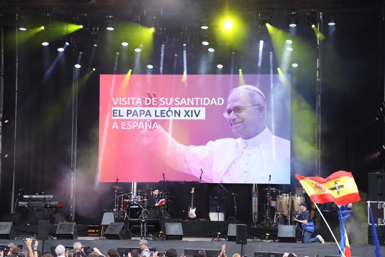 El escenario de la Fiesta de la Resurrección, este sábado en Cibeles.