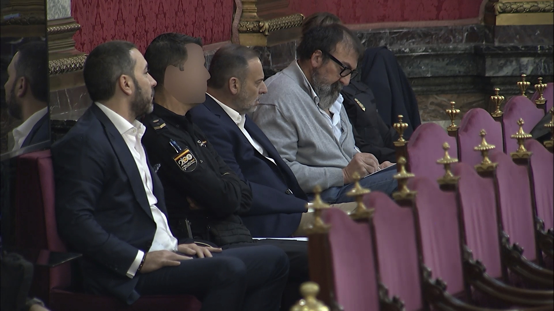 Aldama, Ábalos y Koldo García, en una jornada del juicio por el 'caso mascarillas'.