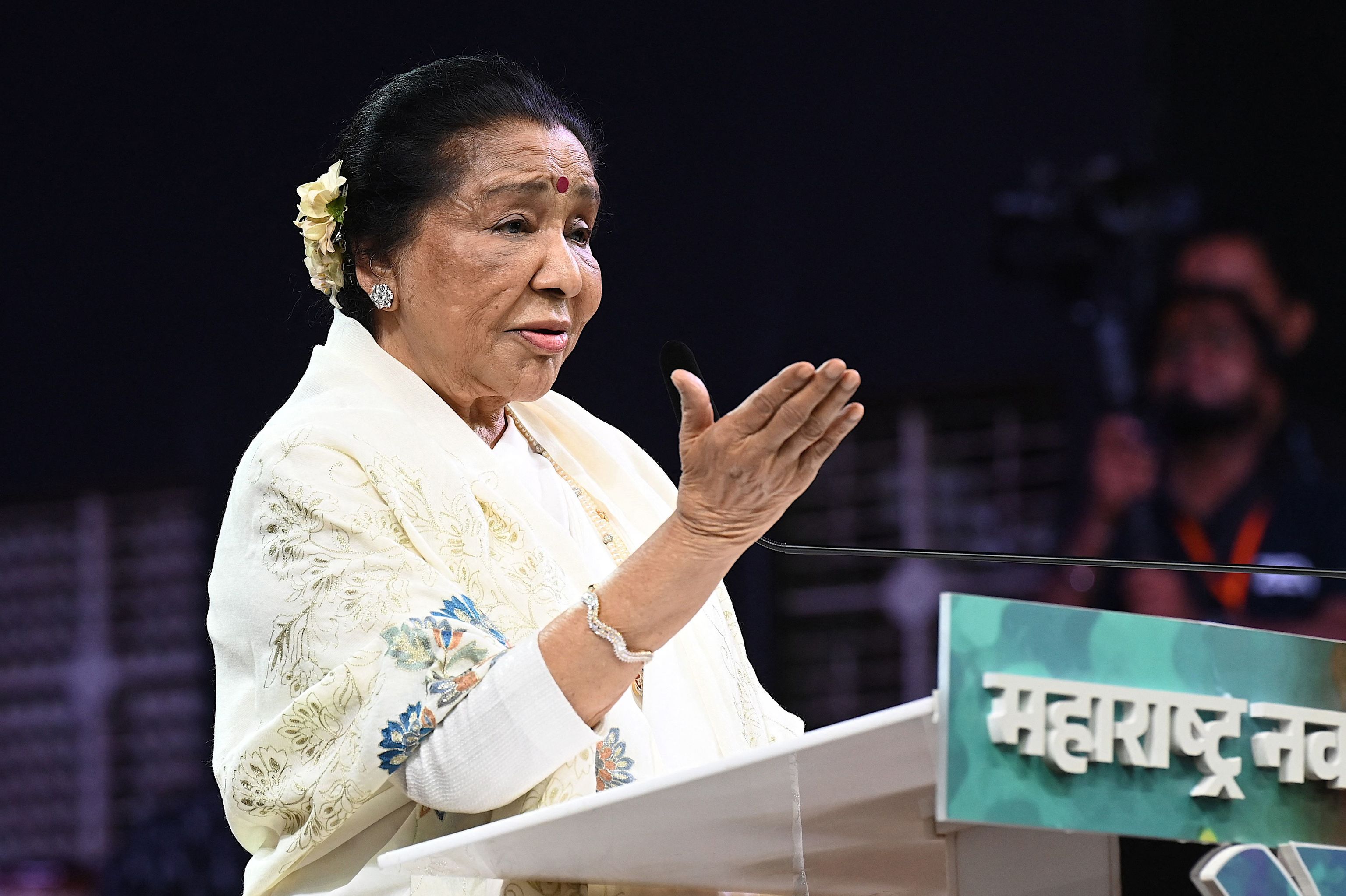 Asha Bhosle en una imagen de archivo