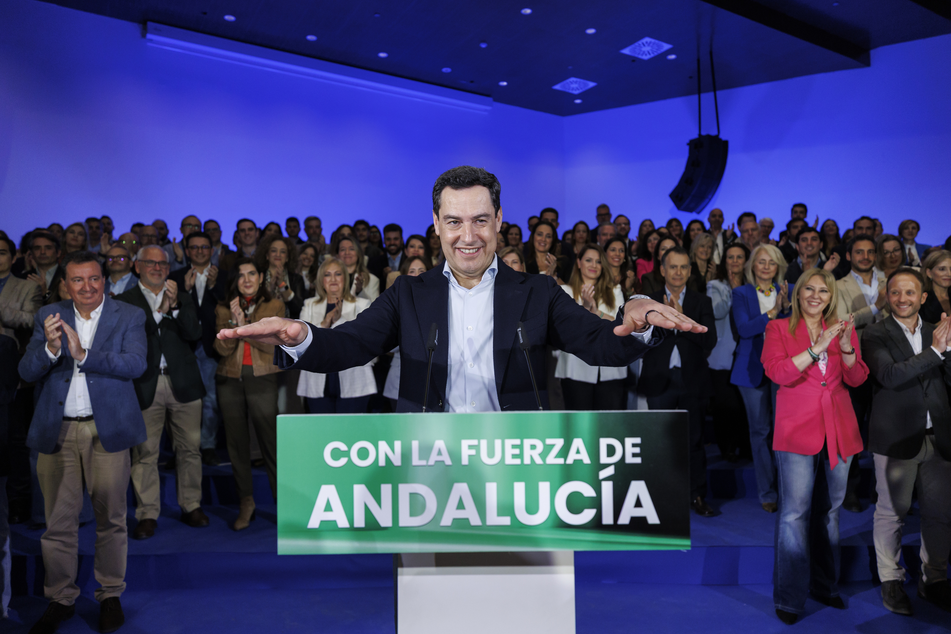 Juanma Moreno Bonilla, el sábado en Granada.