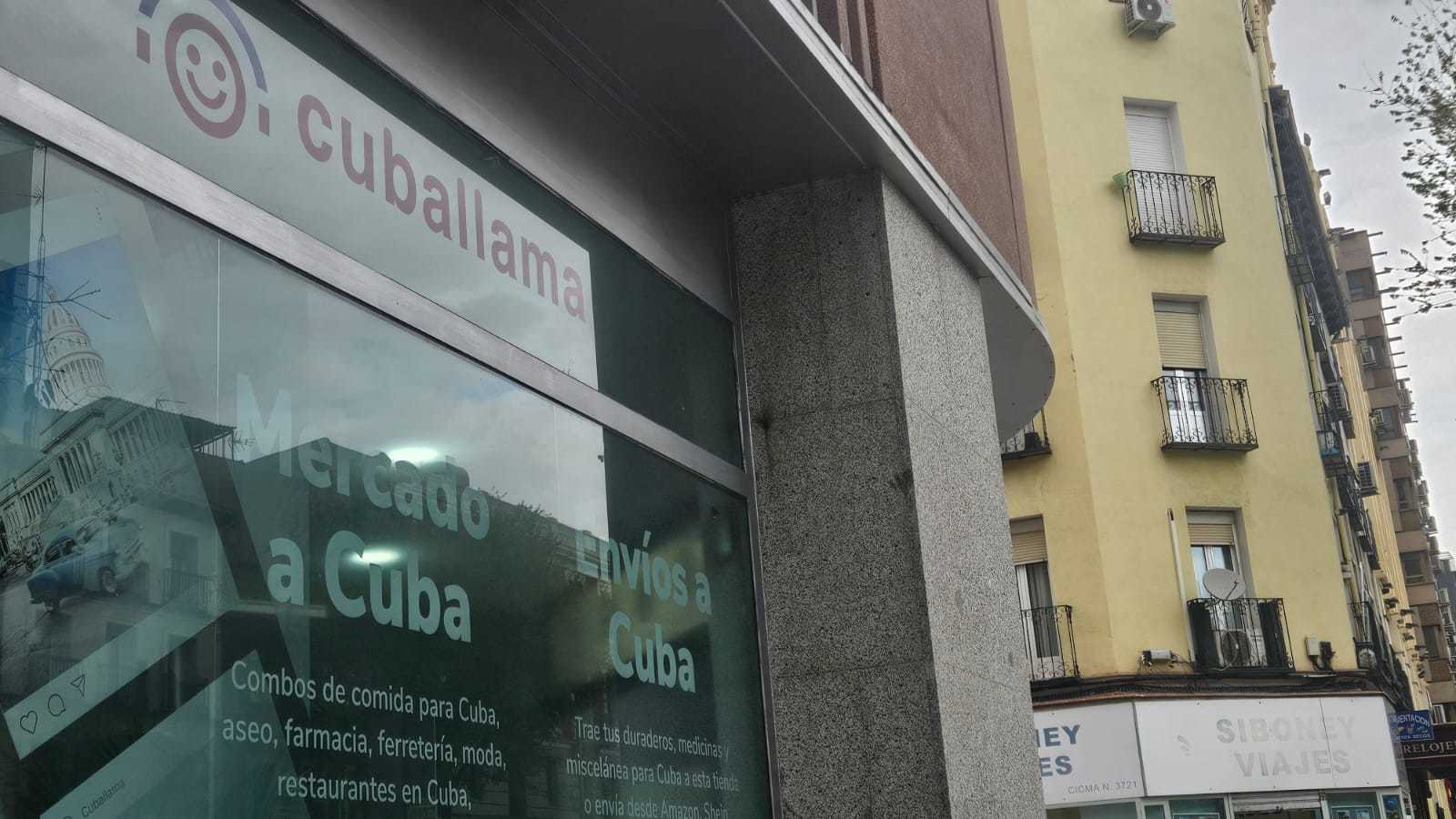Las oficinas madrileñas de la agencia Cuba Llama, que ofrece envíos de paquetería a Cuba y otros servicios.