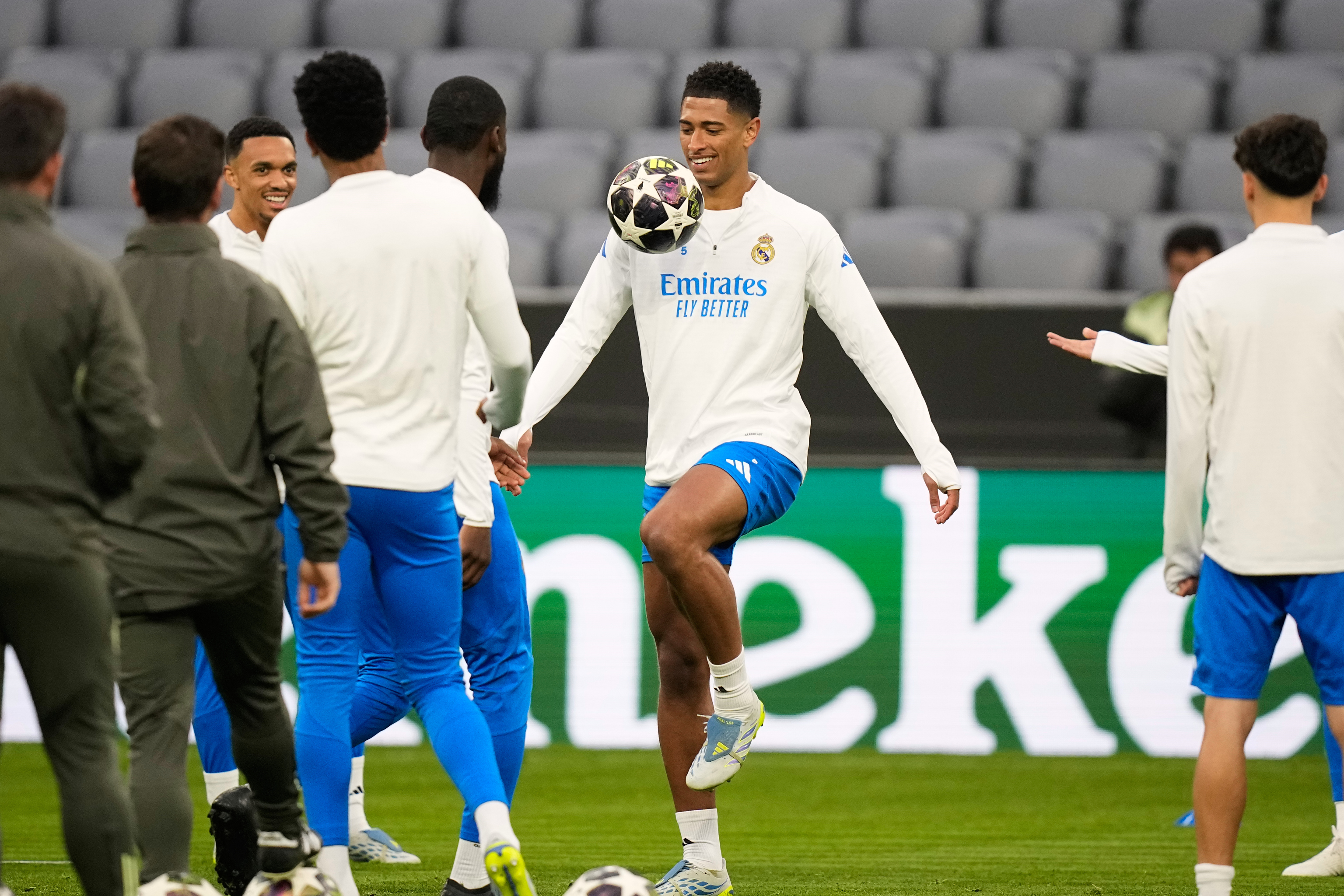Bellingham, en el entrenamiento en Múnich.