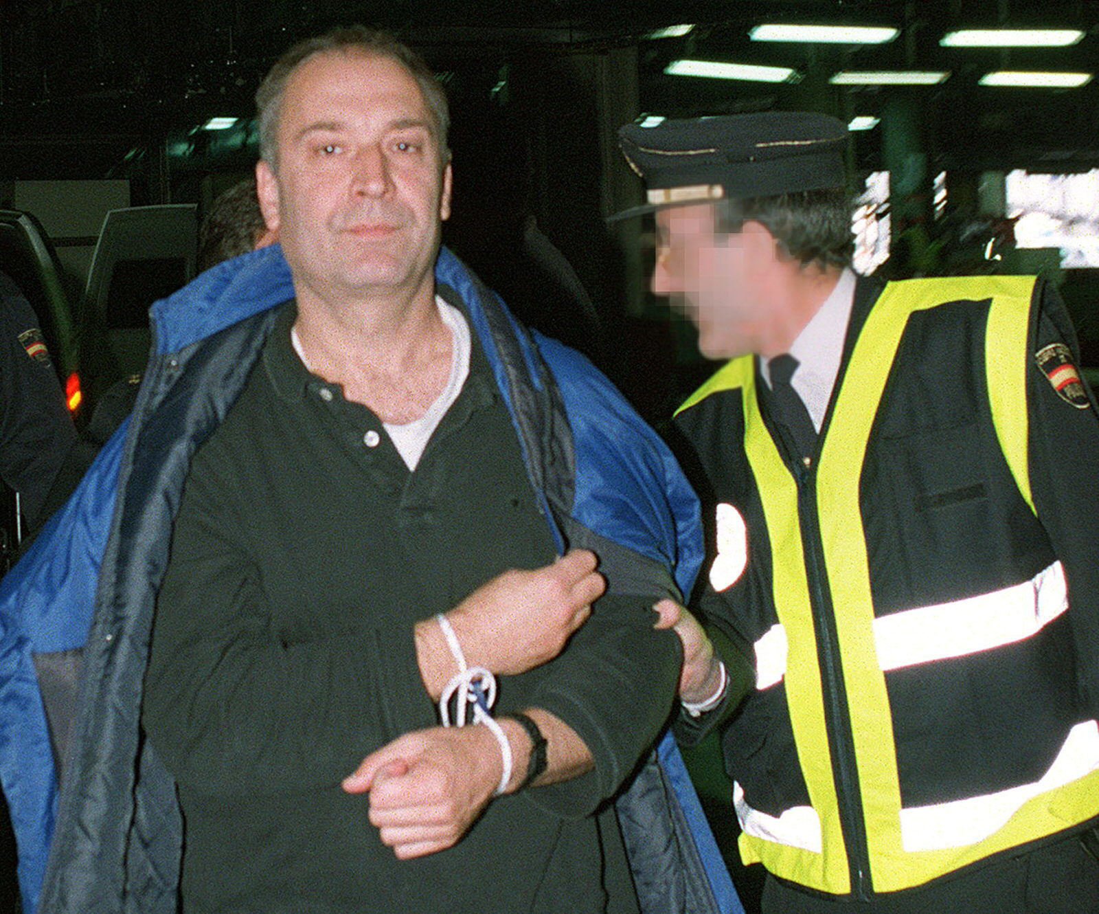 Julen Atxurra 'Pototo' en uno de sus traslados desde Francia a la Audiencia Nacional para ser juzgado por sus delitos como miembro de la banda terrorista ETA.