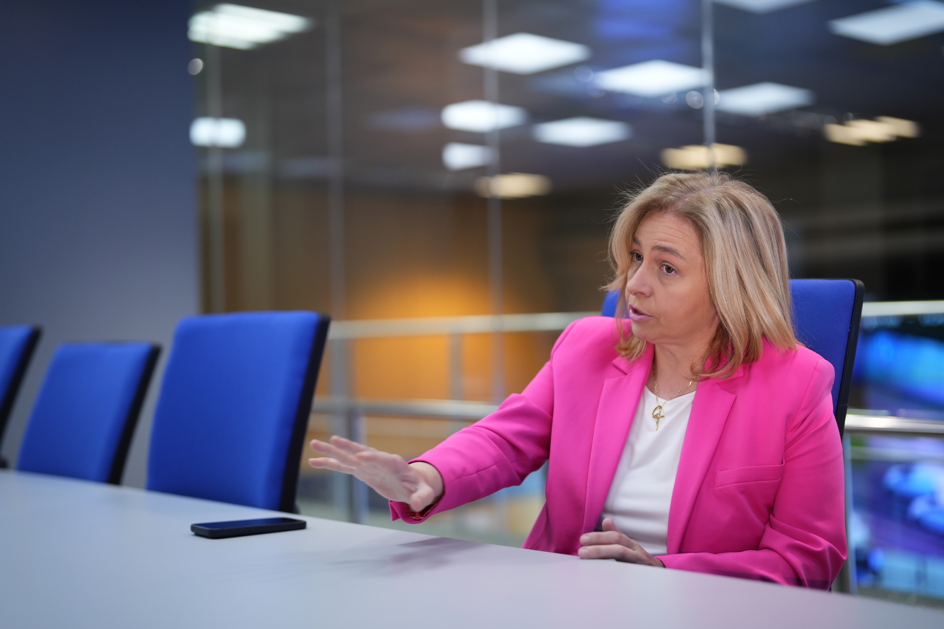 La vicealcaldesa, Inma Sanz, durante la entrevista con GRAN MADRID.