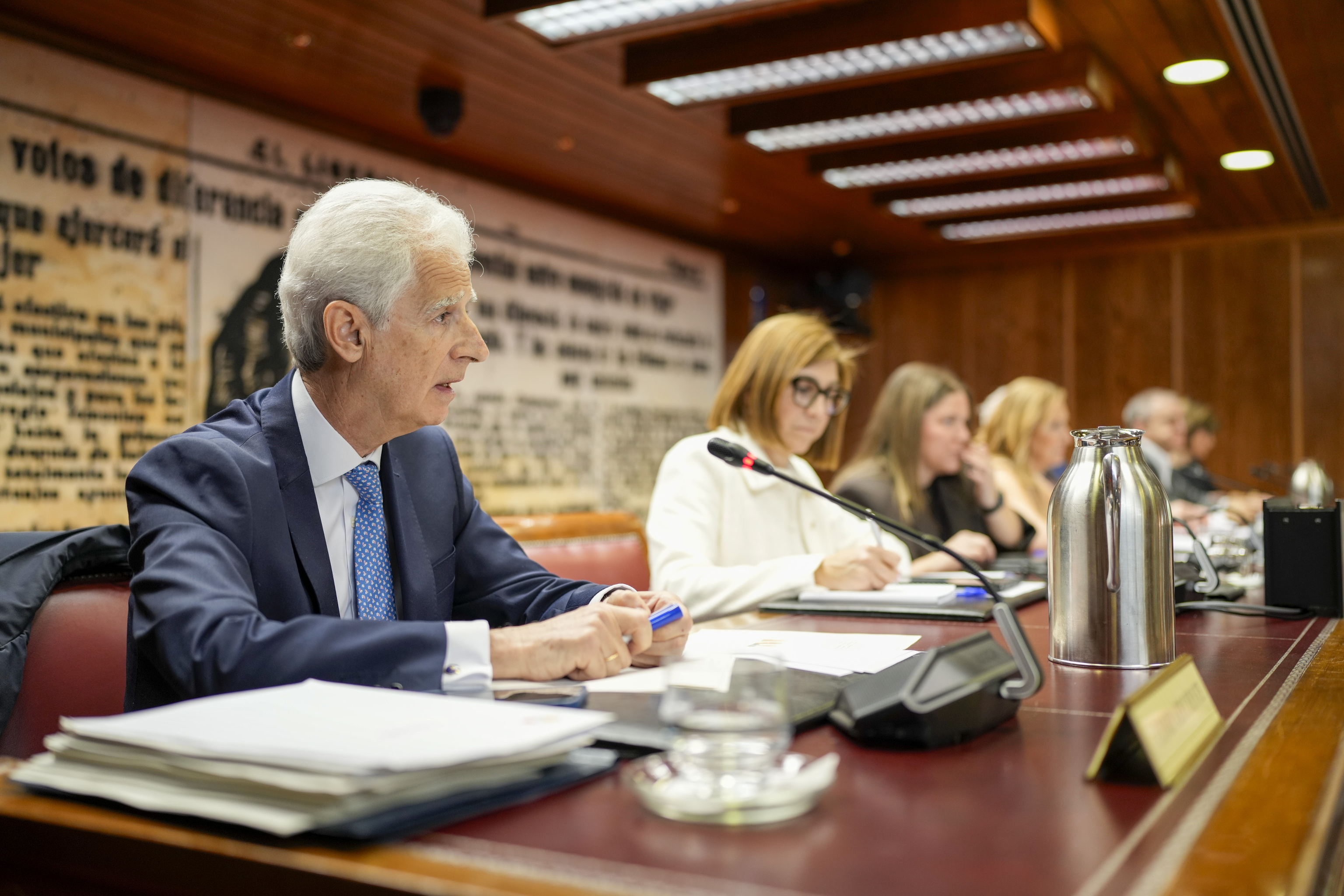 El vicepresidente de la Sepi, Bartolomé Lora, este miércoles en el Senado