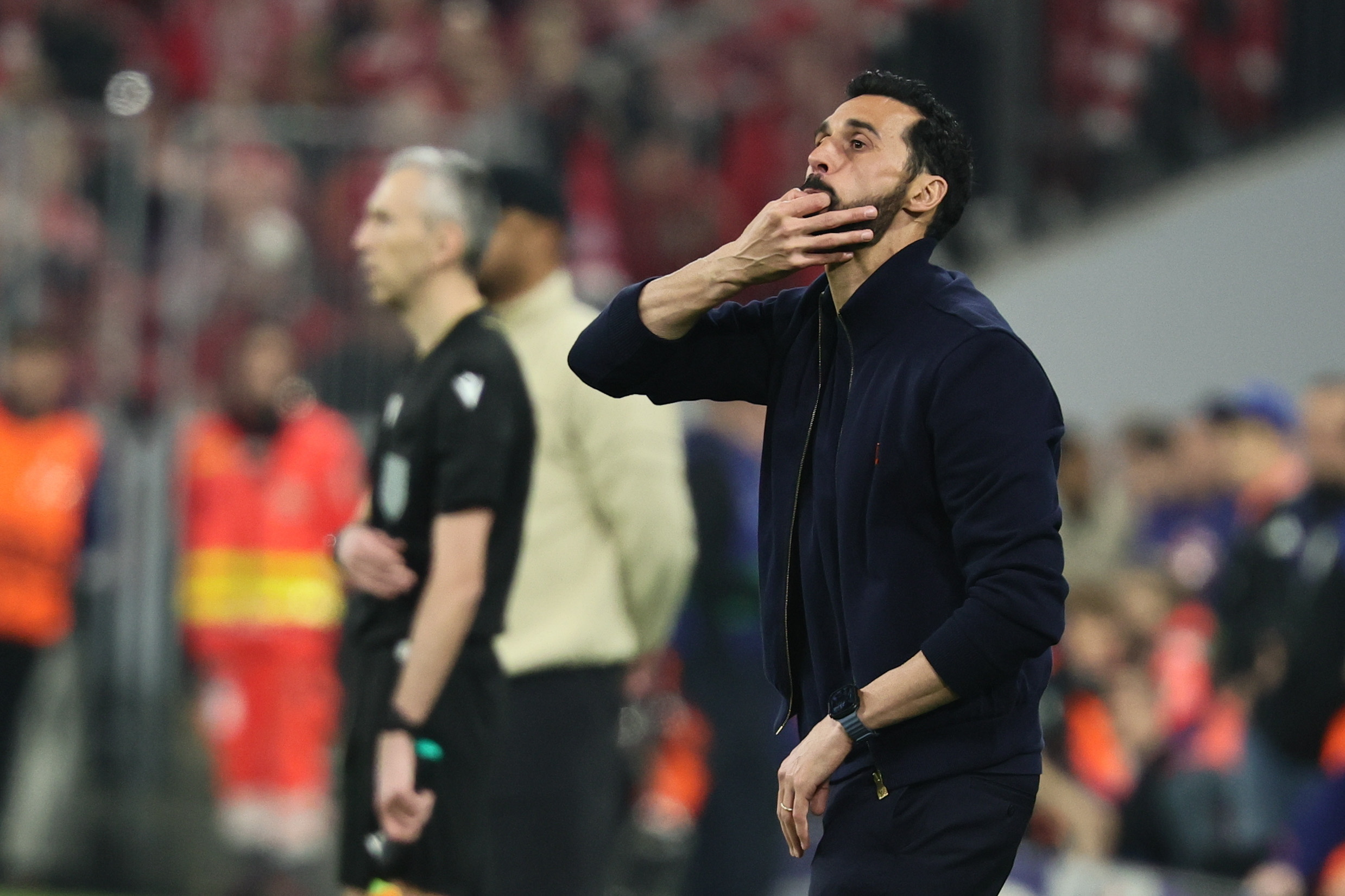 Arbeloa, durante el partido en Múnich.
