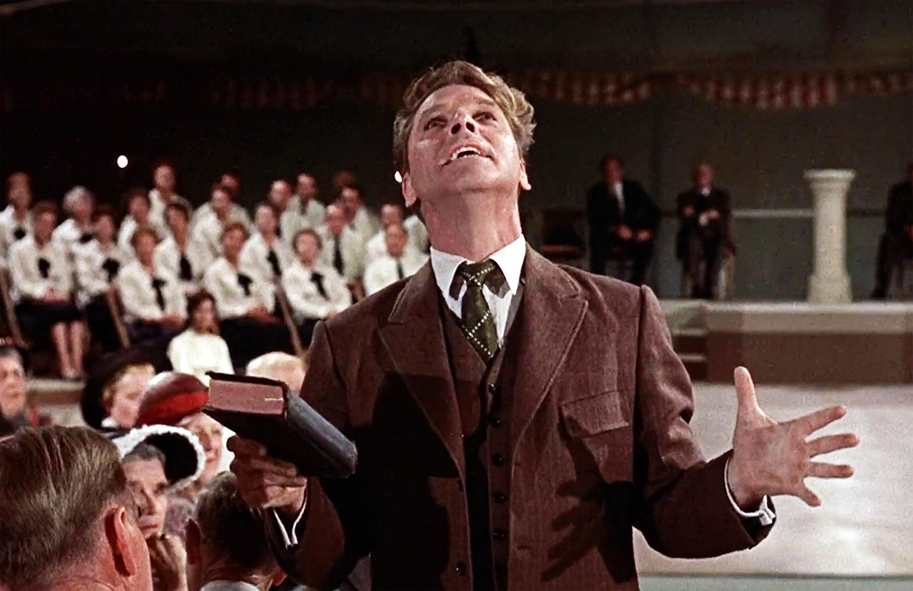Burt Lancaster, en el papel de Elmer Gantry en 'El fuego y la palabra'. ALAMY