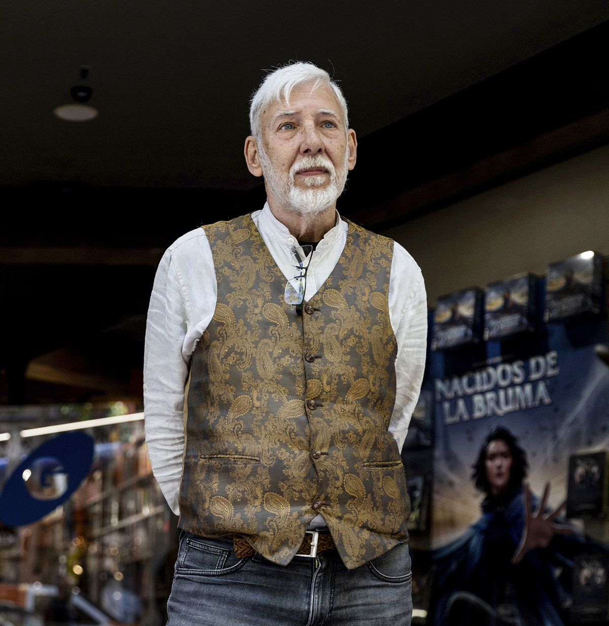 El editor y librero Alejo Cuervo, fundador de Gigamesh, en la sede de la librería barcelonesa.