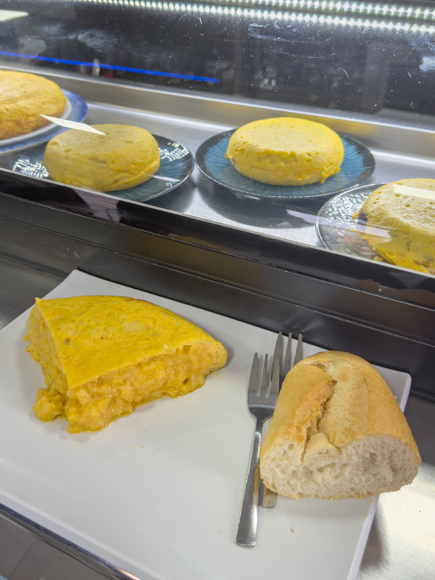Pincho de tortilla de Bar Manchego Café.