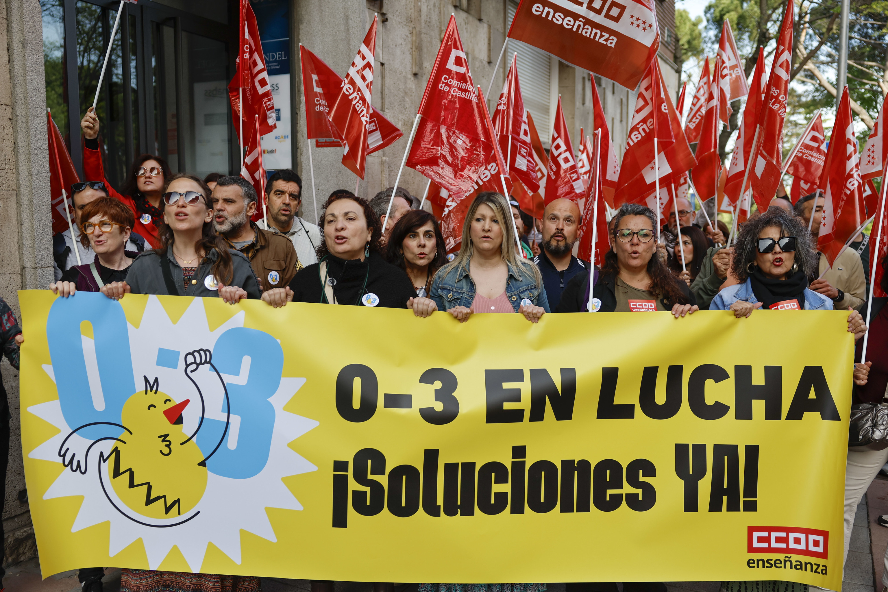 Concentración de las trabajadoras del ciclo de educación de 0 a 3 años.