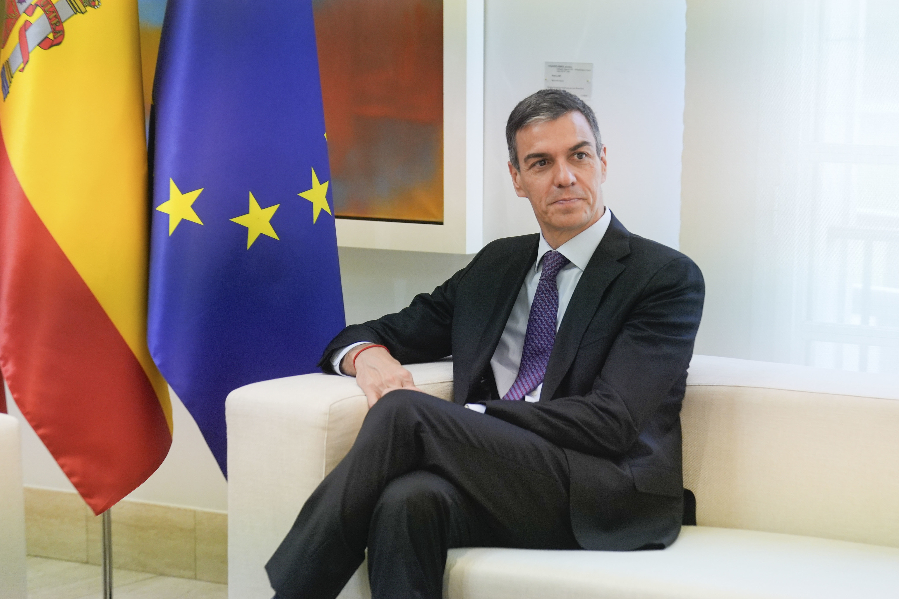 Pedro Sánchez, en La Moncloa.