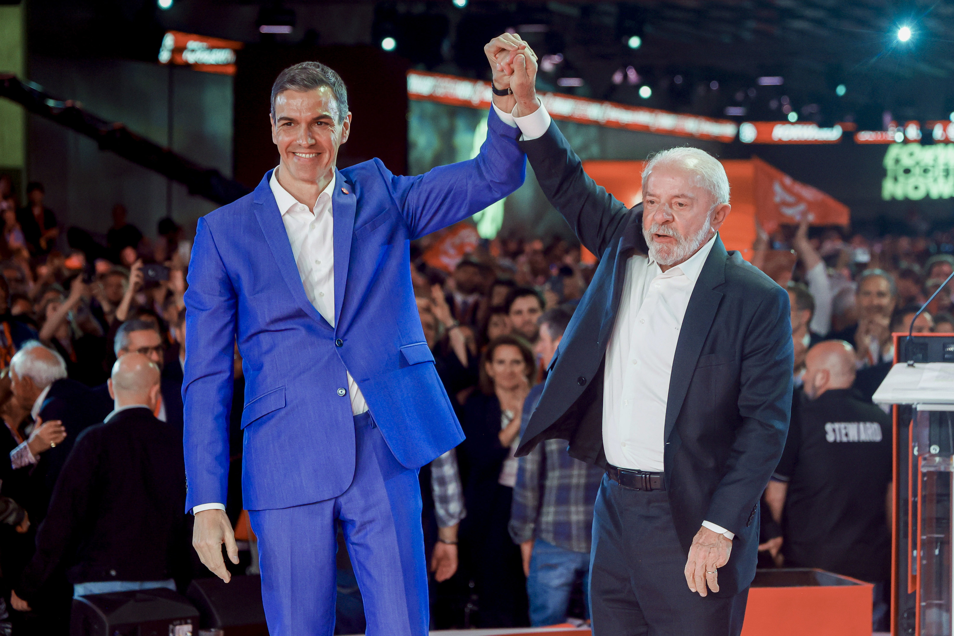 Sánchez y Lula, en Barcelona.